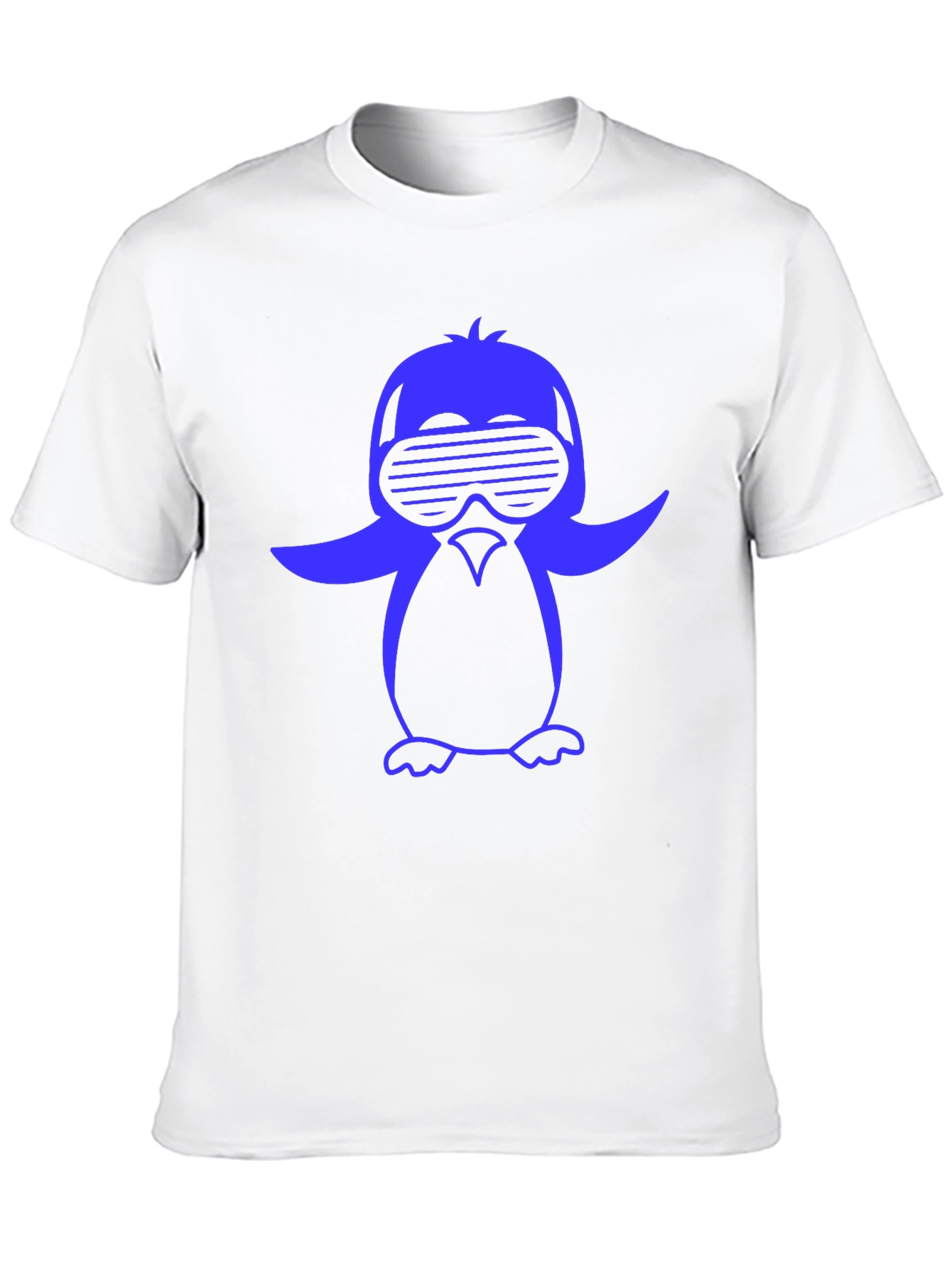 Cool Penguin Graphic Tee - Black Cotton Blend Shirt