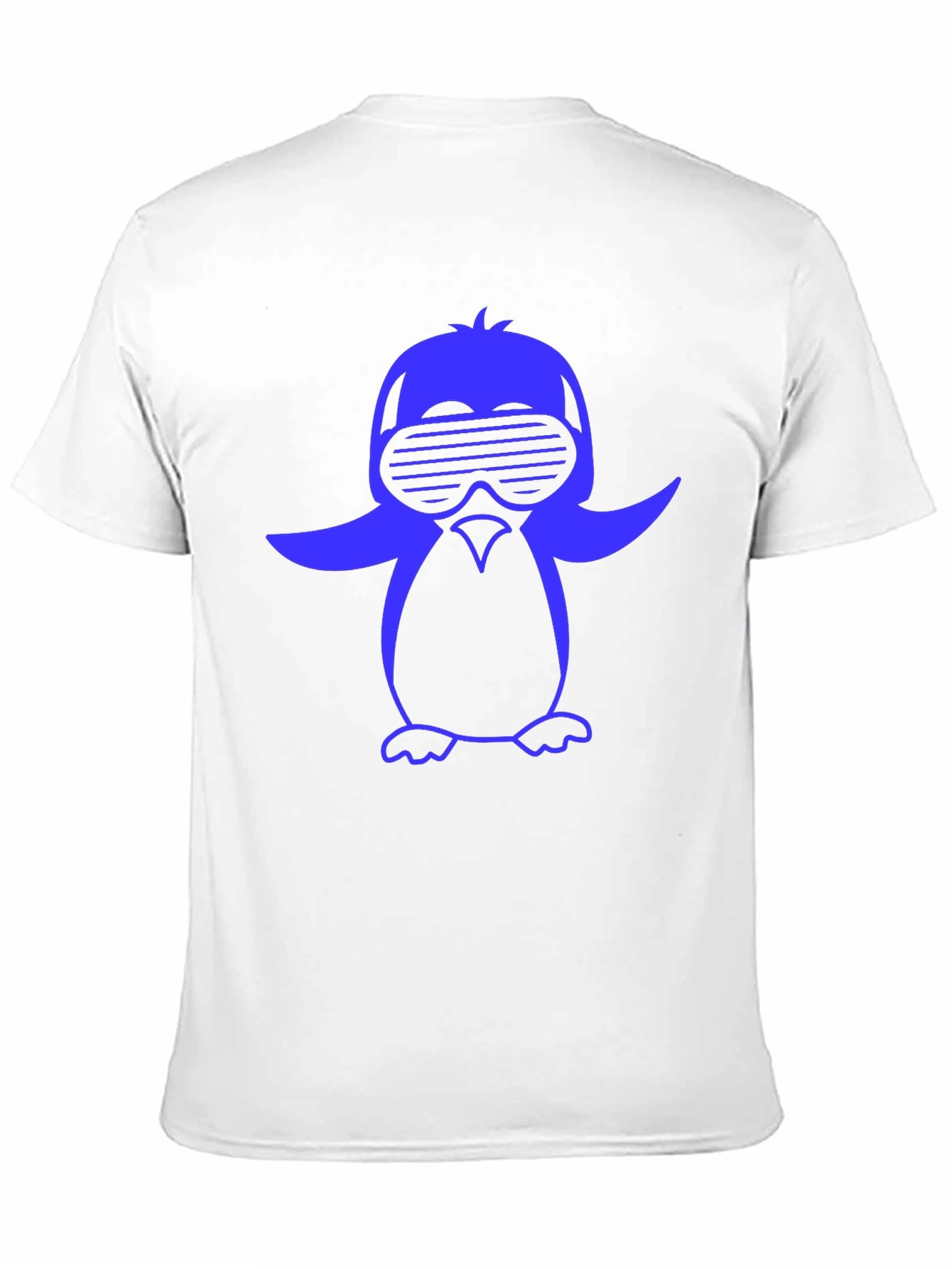 Cool Penguin Graphic Tee - Black Cotton Blend Shirt