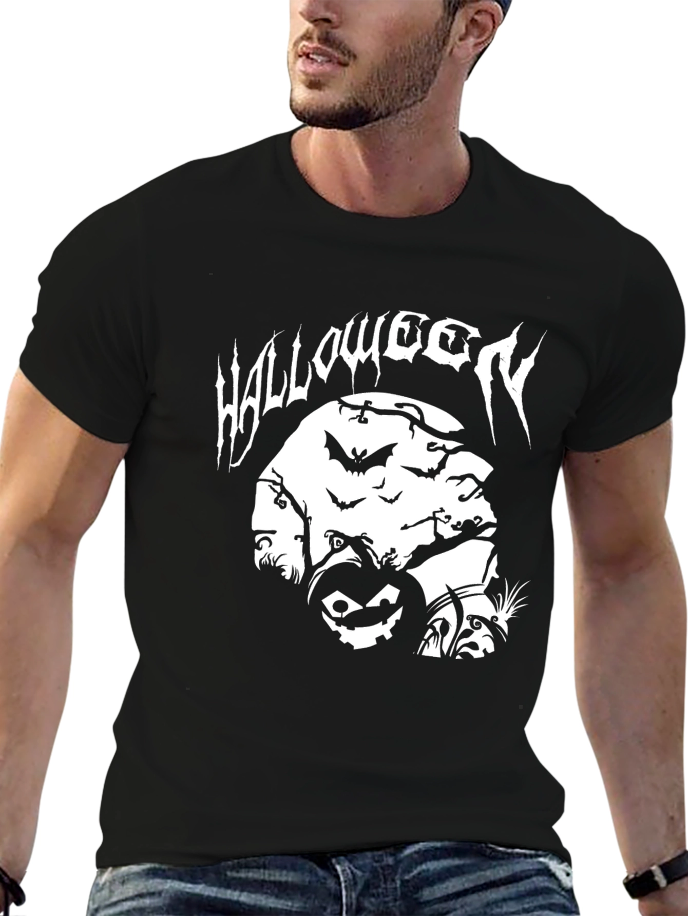 Halloween Graphic Tee - Black