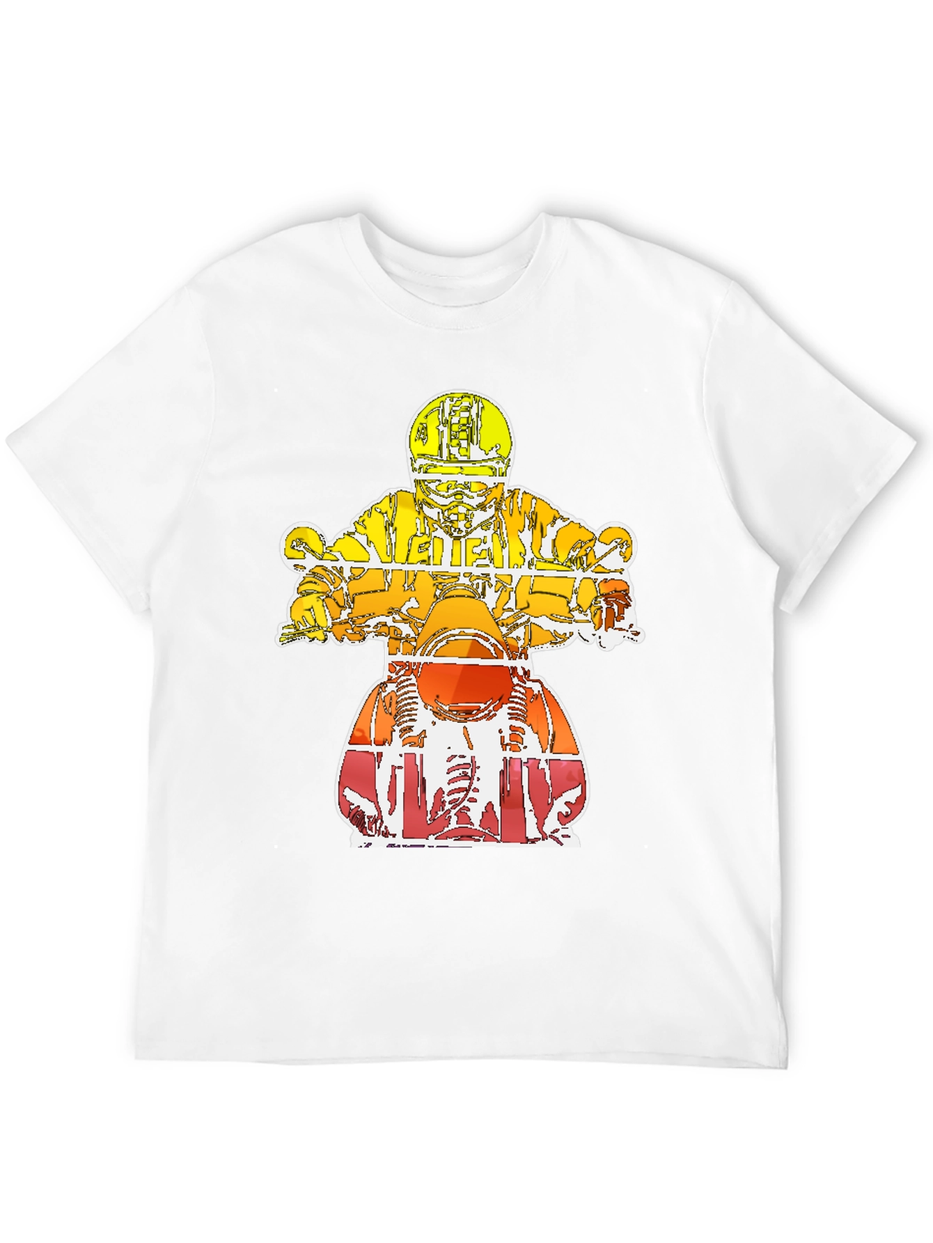 Motorcycle Rider Graphic Tee - Black