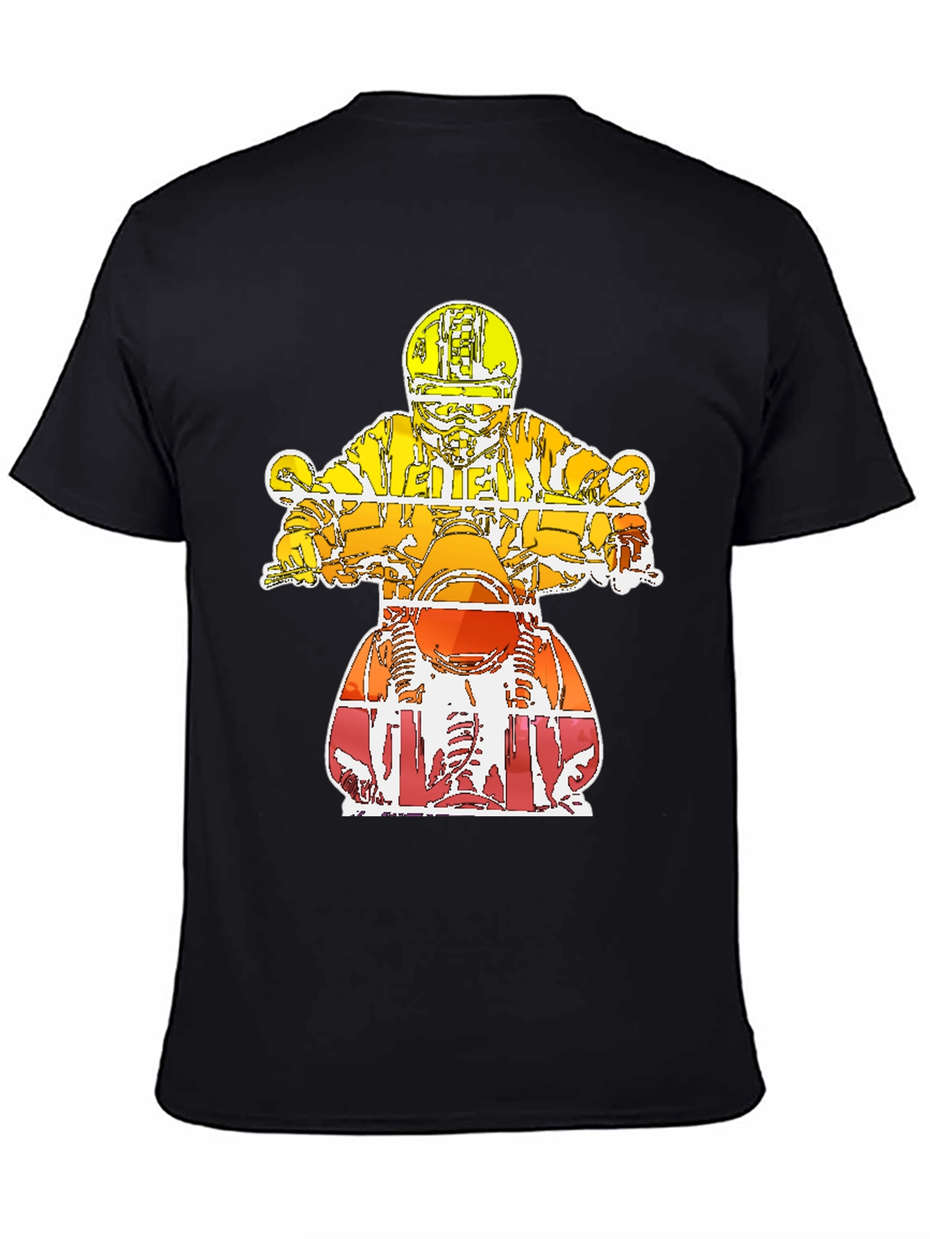 Motorcycle Rider Graphic Tee - Black