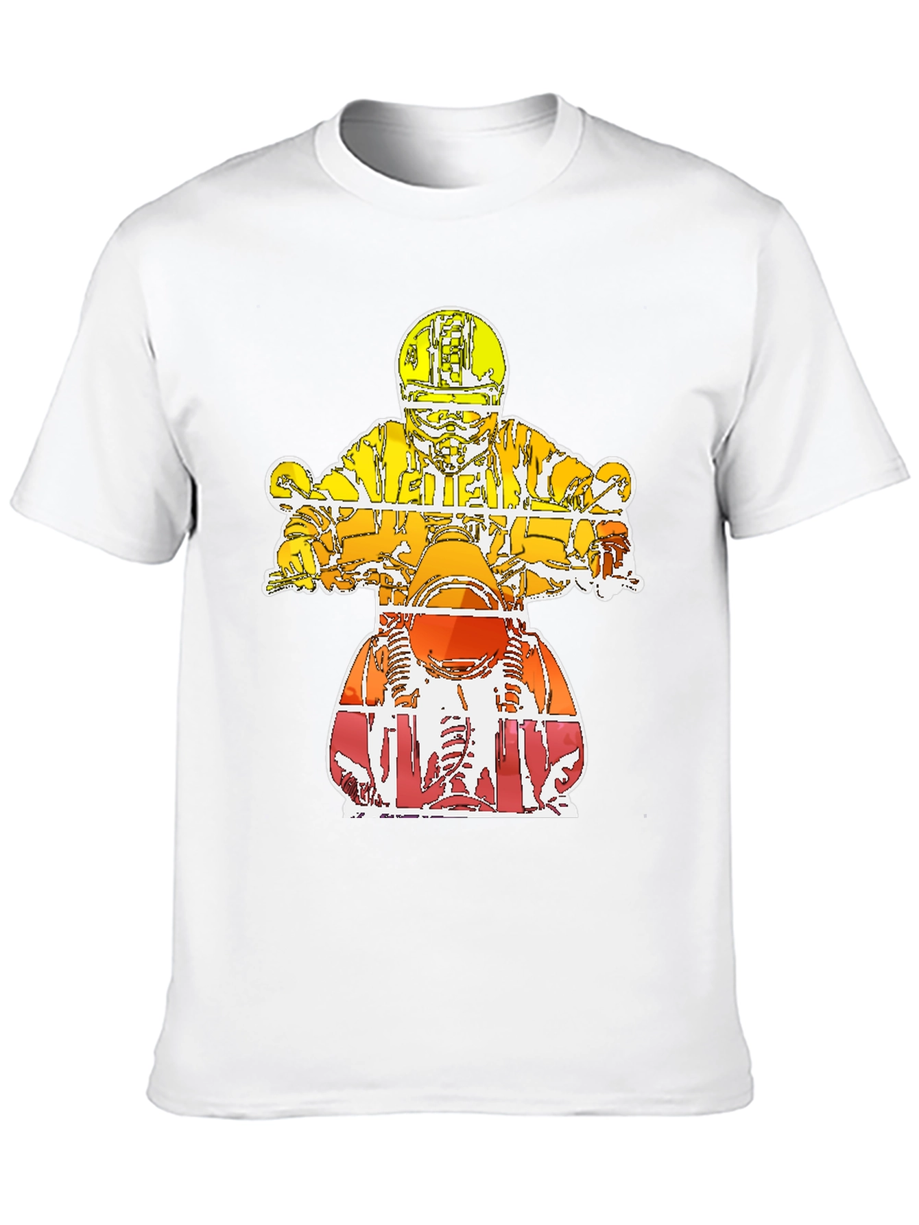 Motorcycle Rider Graphic Tee - Black