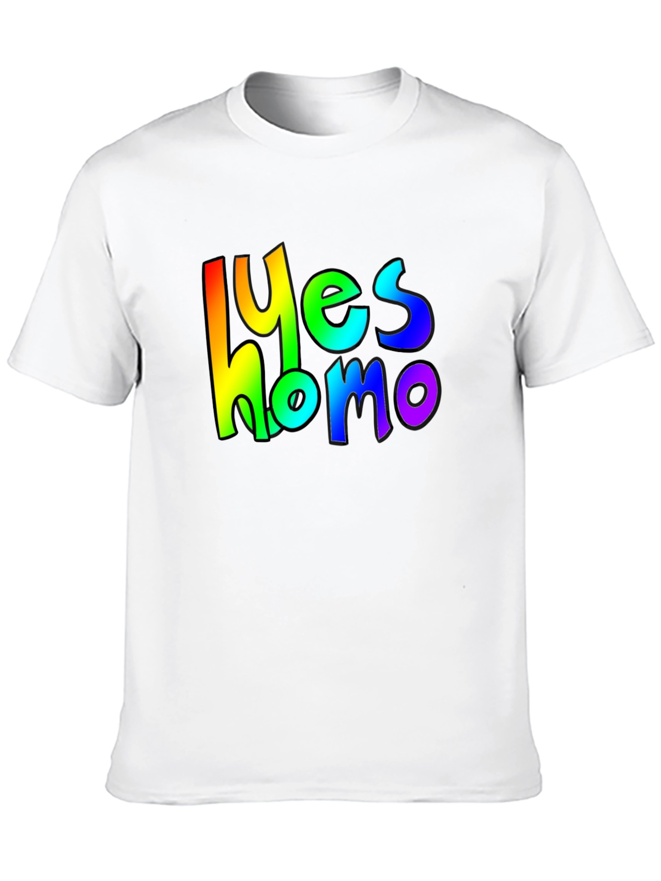 Rainbow Yes Homo Graphic Tee - Pride T-Shirt