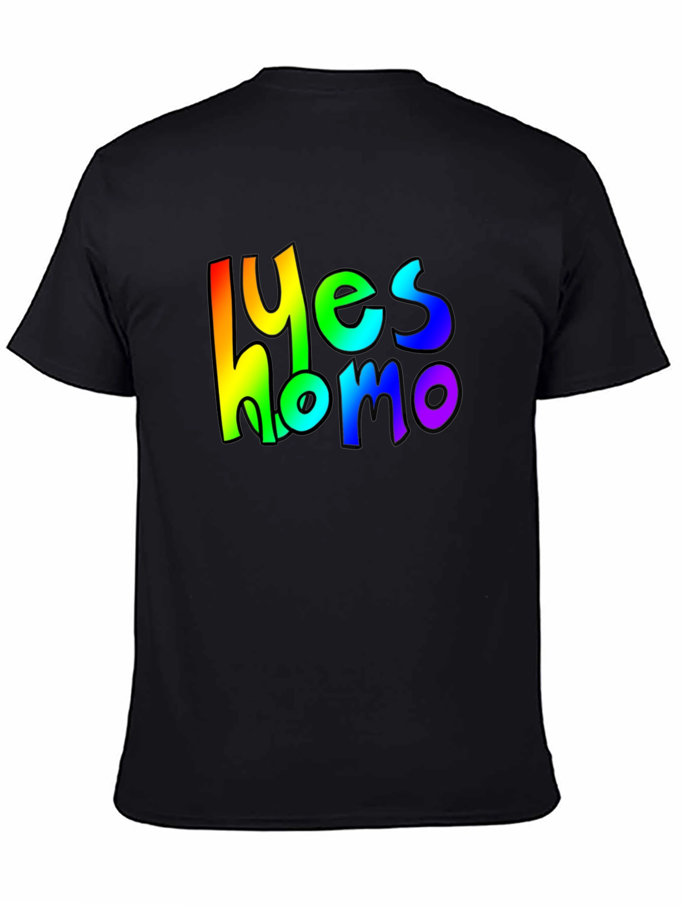 Rainbow Yes Homo Graphic Tee - Pride T-Shirt