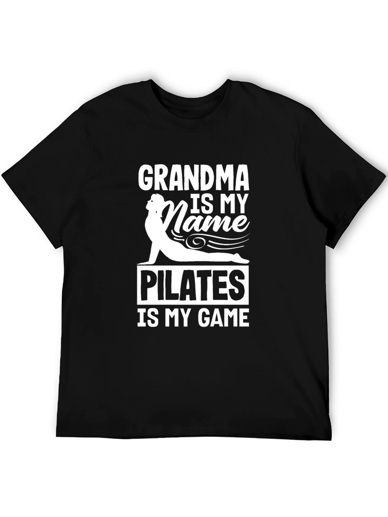 Grandma Pilates Black T-Shirt