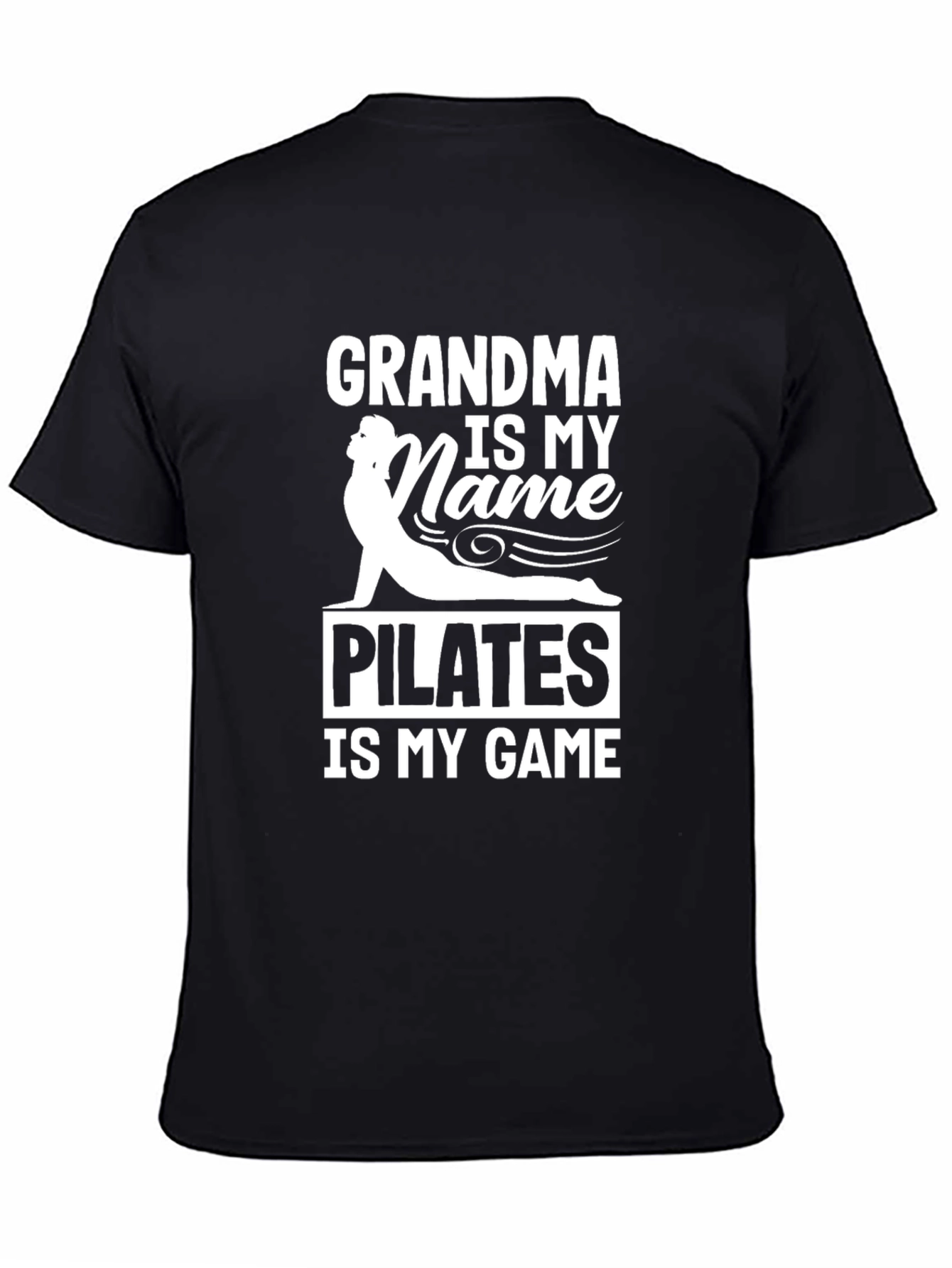 Grandma Pilates Black T-Shirt