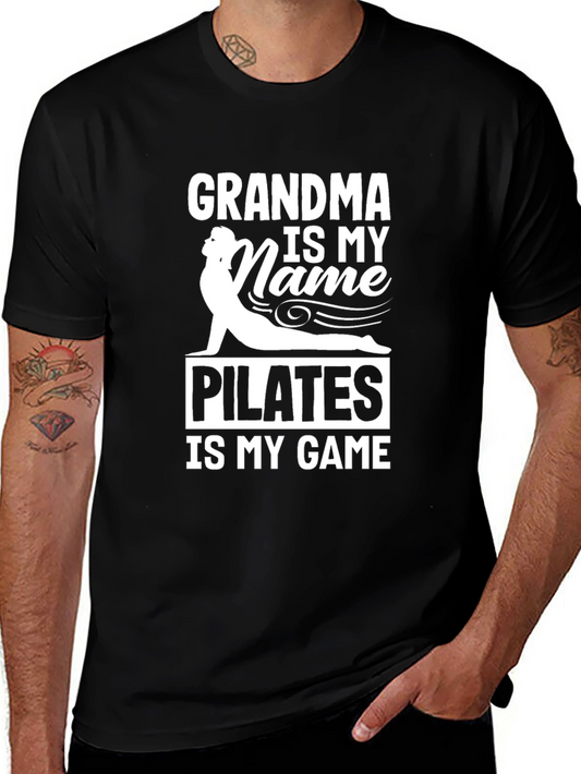 Grandma Pilates Black T-Shirt