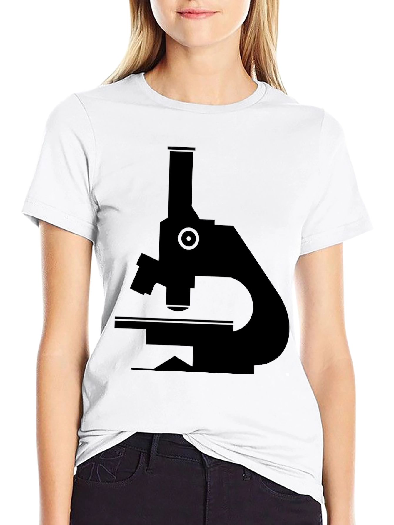 Black Microscope Graphic T-Shirt - Science Lover Tee