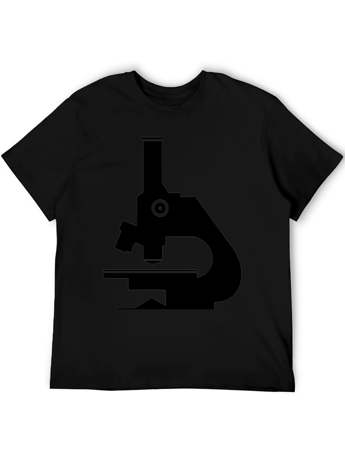 Black Microscope Graphic T-Shirt - Science Lover Tee