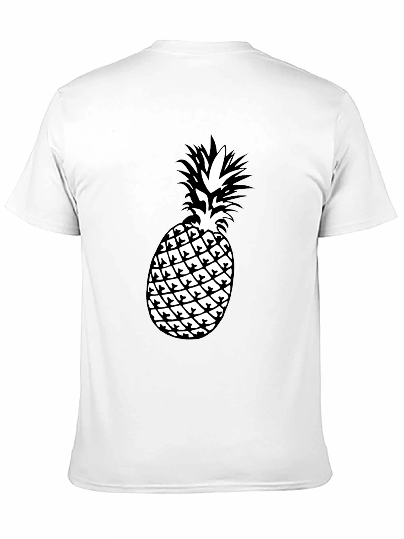 Black Pineapple Graphic Tee - Tropical Style