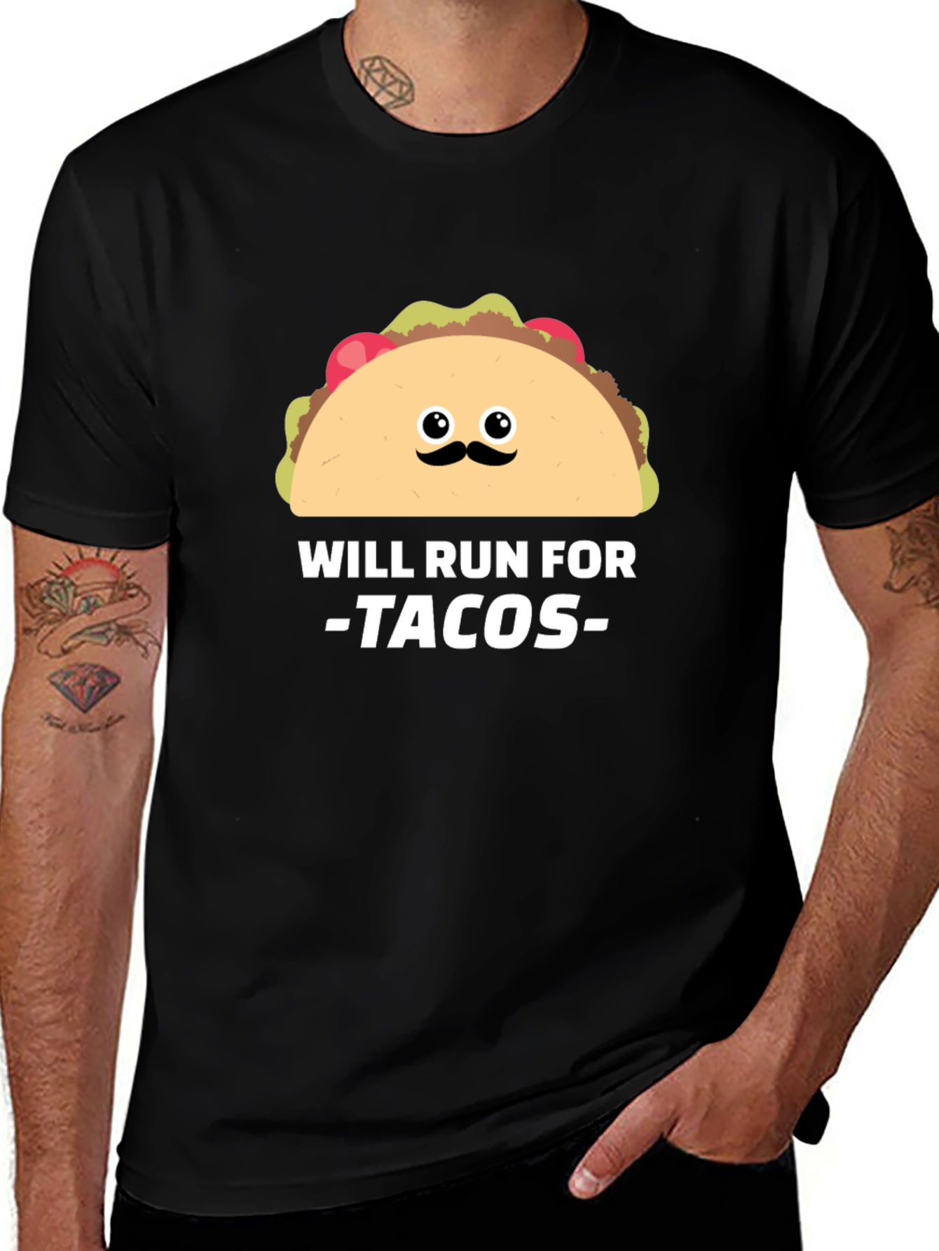 Will Run for Tacos Graphic T-Shirt