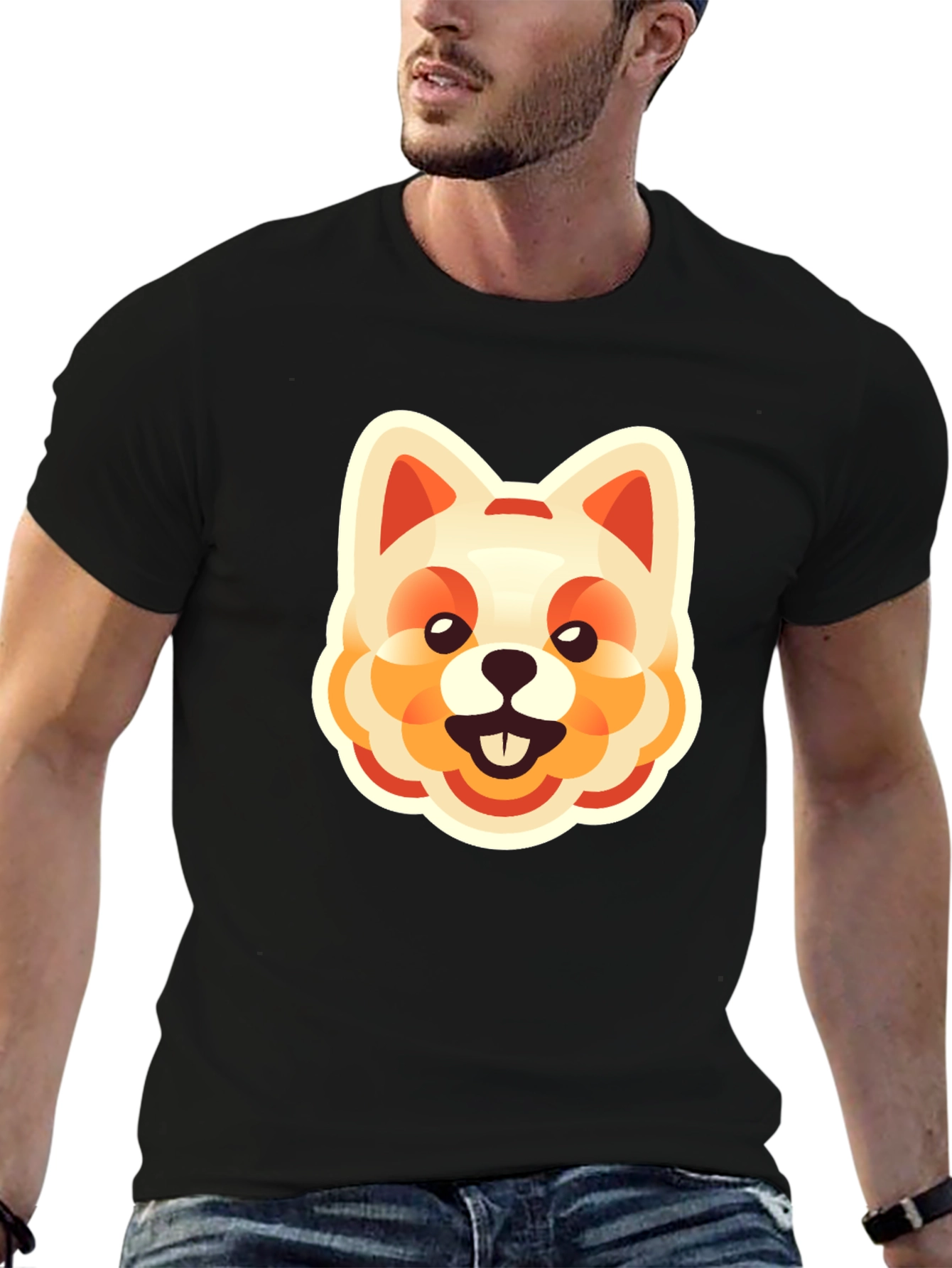 Dog Graphic Tee - Cute Cartoon Animal Print