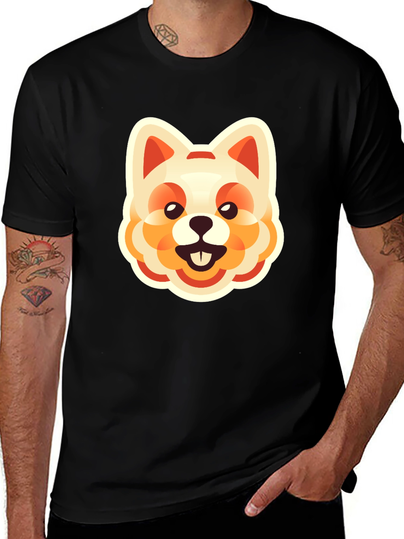 Dog Graphic Tee - Cute Cartoon Animal Print