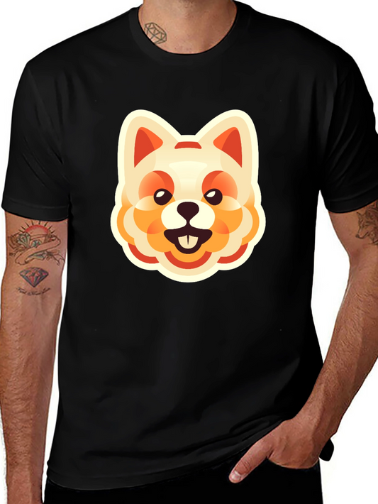 Dog Graphic Tee - Cute Cartoon Animal Print