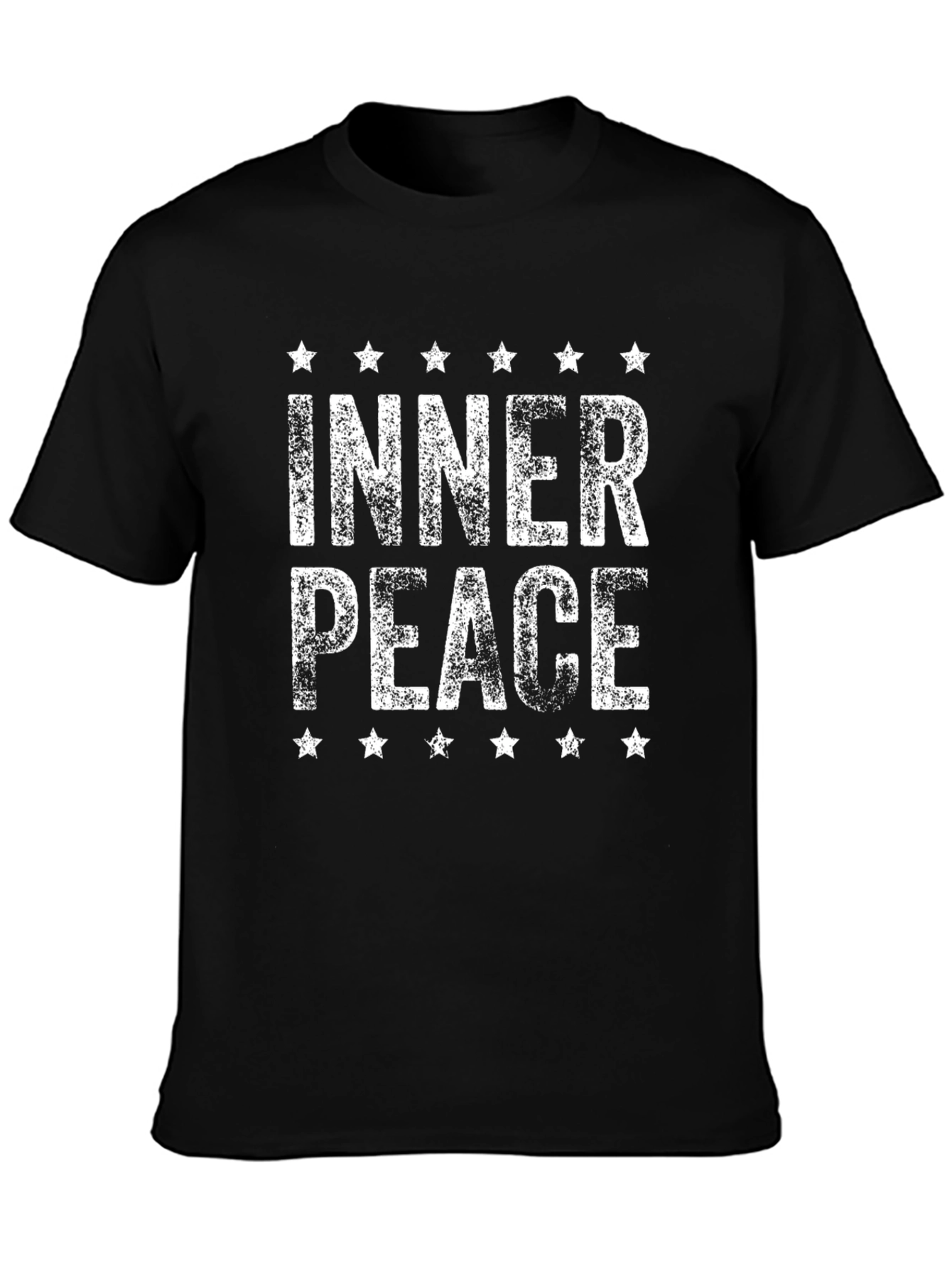 Inner Peace Graphic Tee - Distressed Star Design