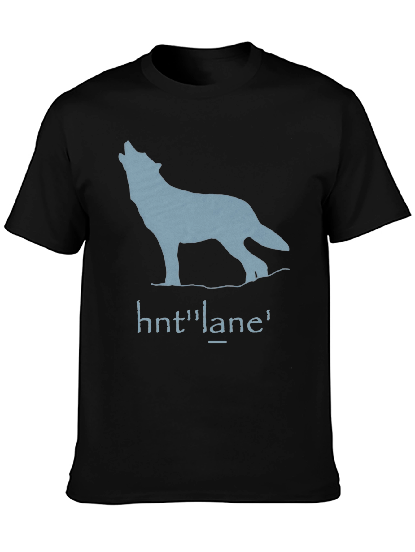Wolf Graphic Print T-Shirt - Black