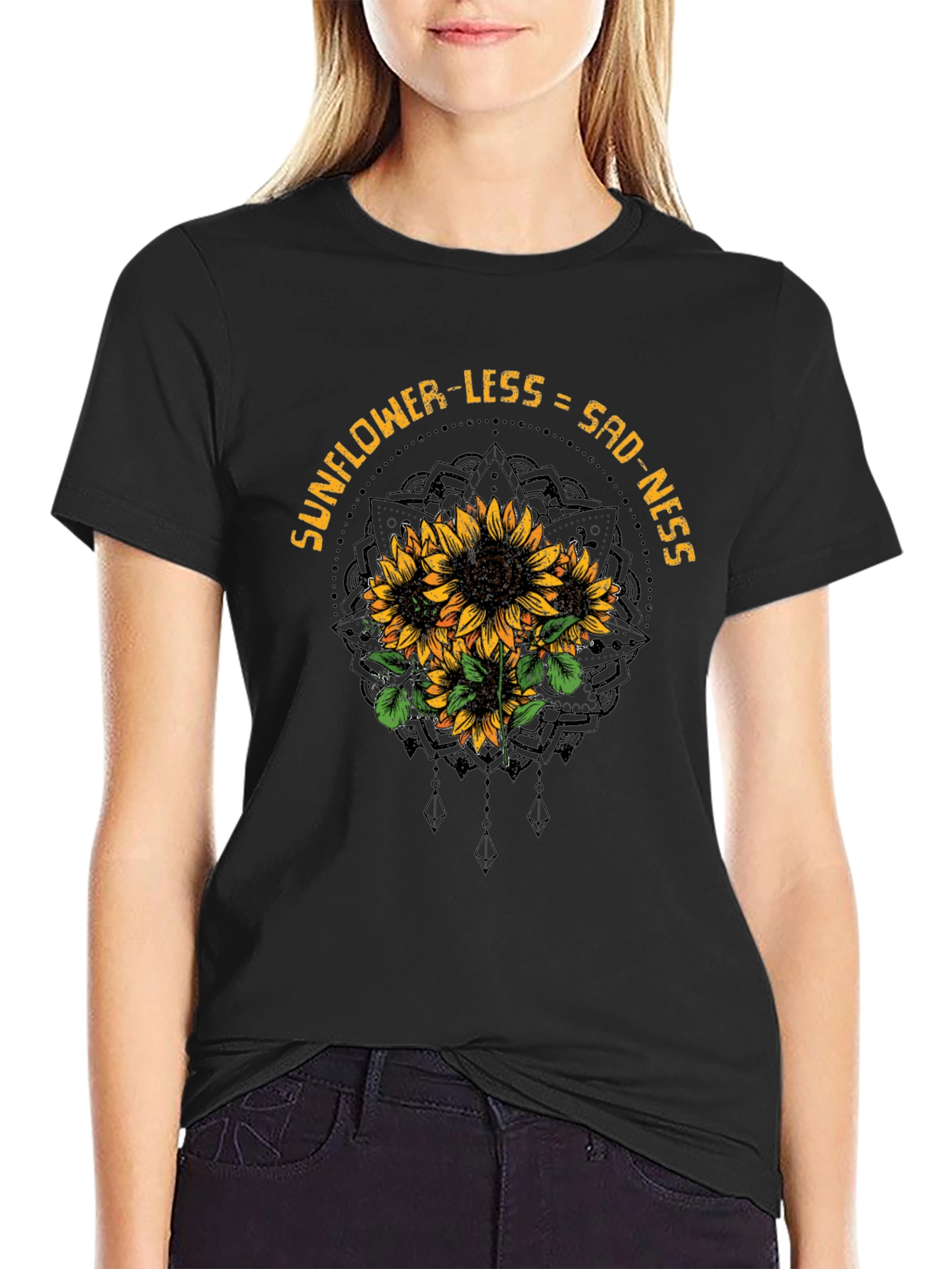 Sunflower Sadness Graphic Tee - Stylish Comfort