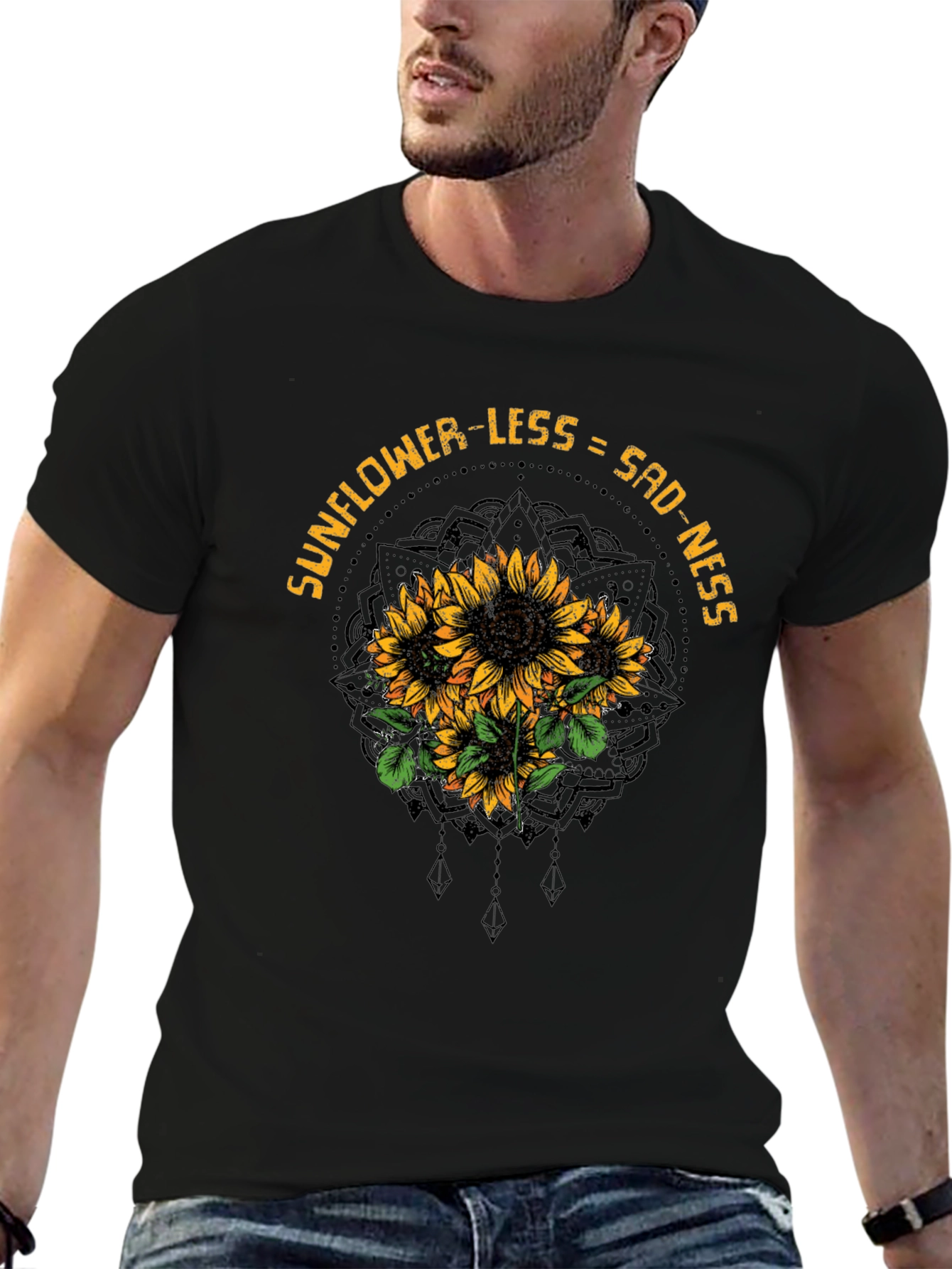 Sunflower Sadness Graphic Tee - Stylish Comfort
