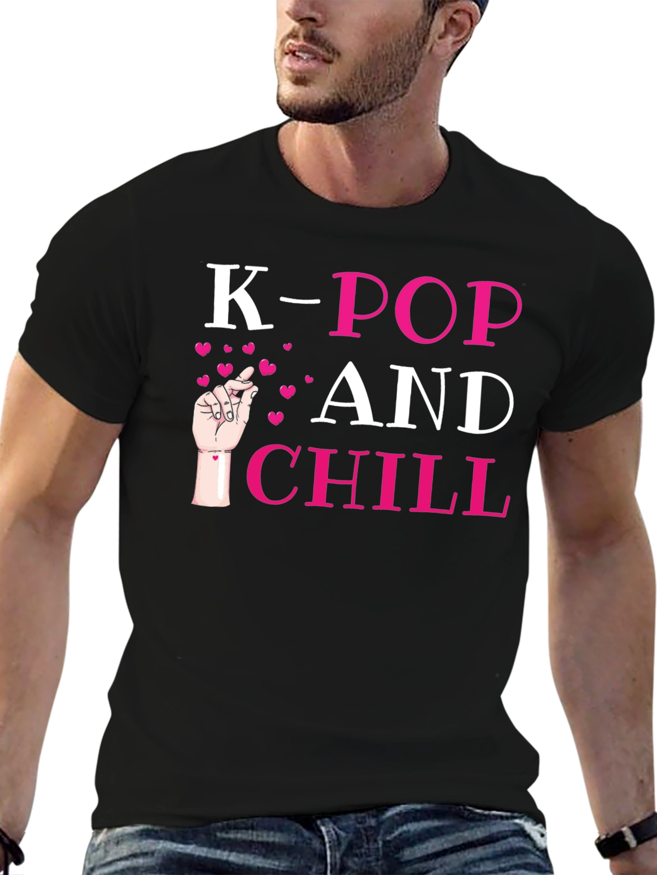 K-Pop and Chill Black T-Shirt