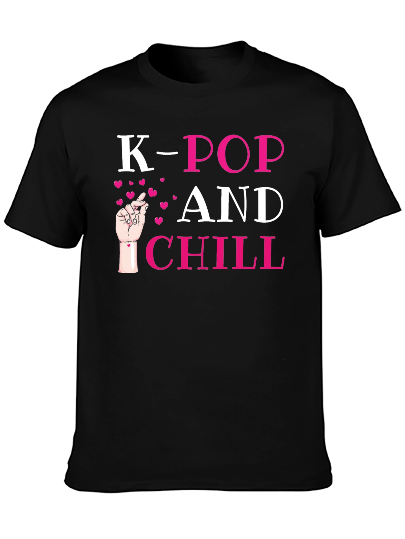 K-Pop and Chill Black T-Shirt