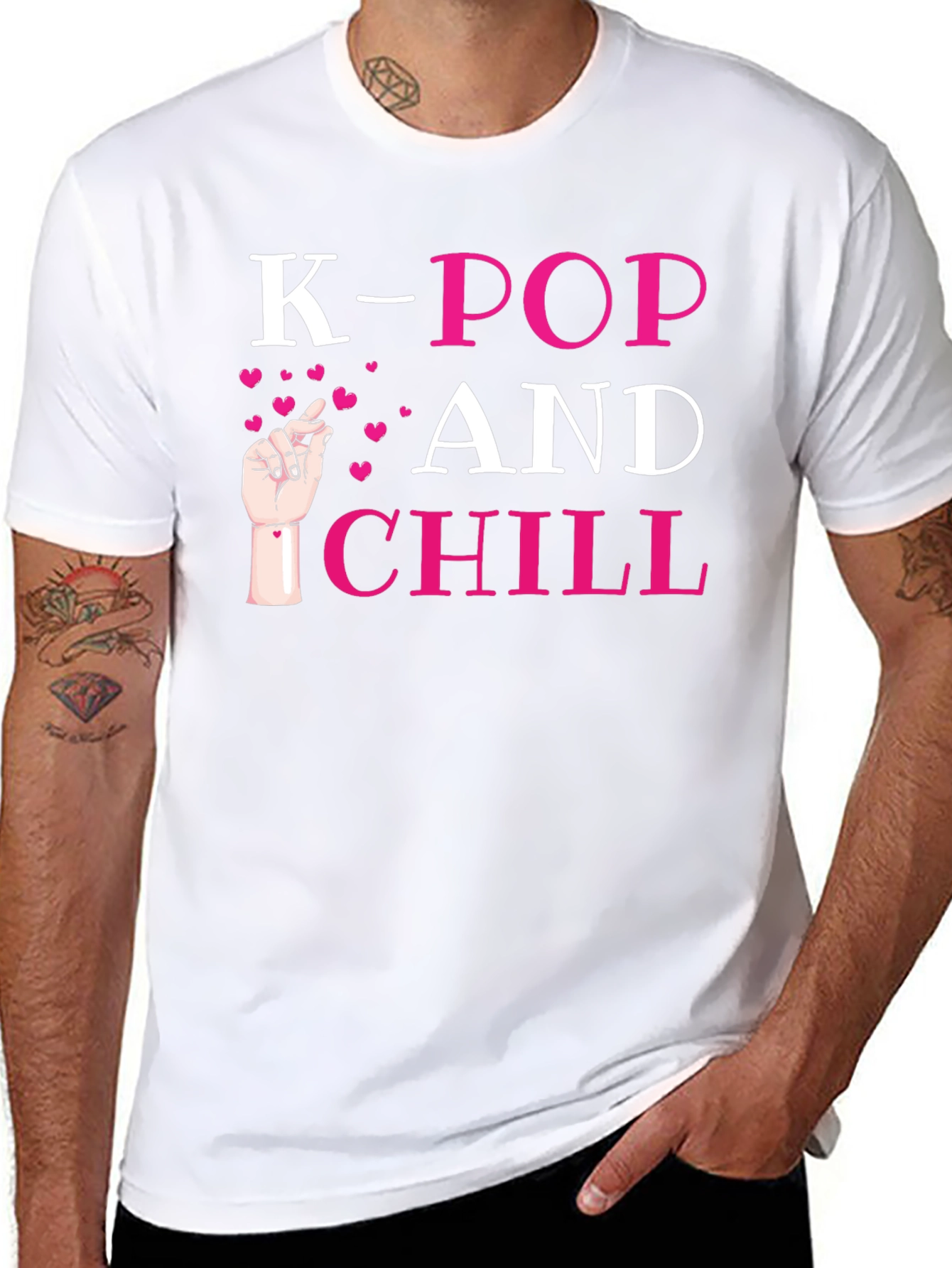 K-Pop and Chill Black T-Shirt