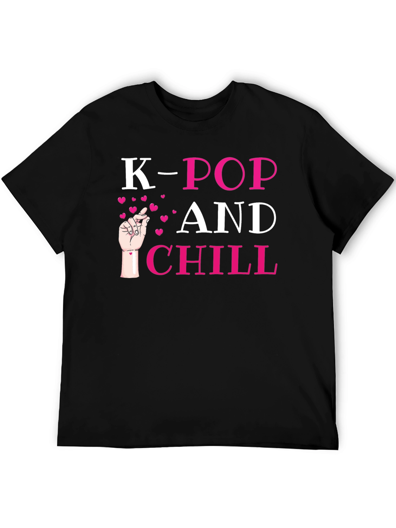K-Pop and Chill Black T-Shirt