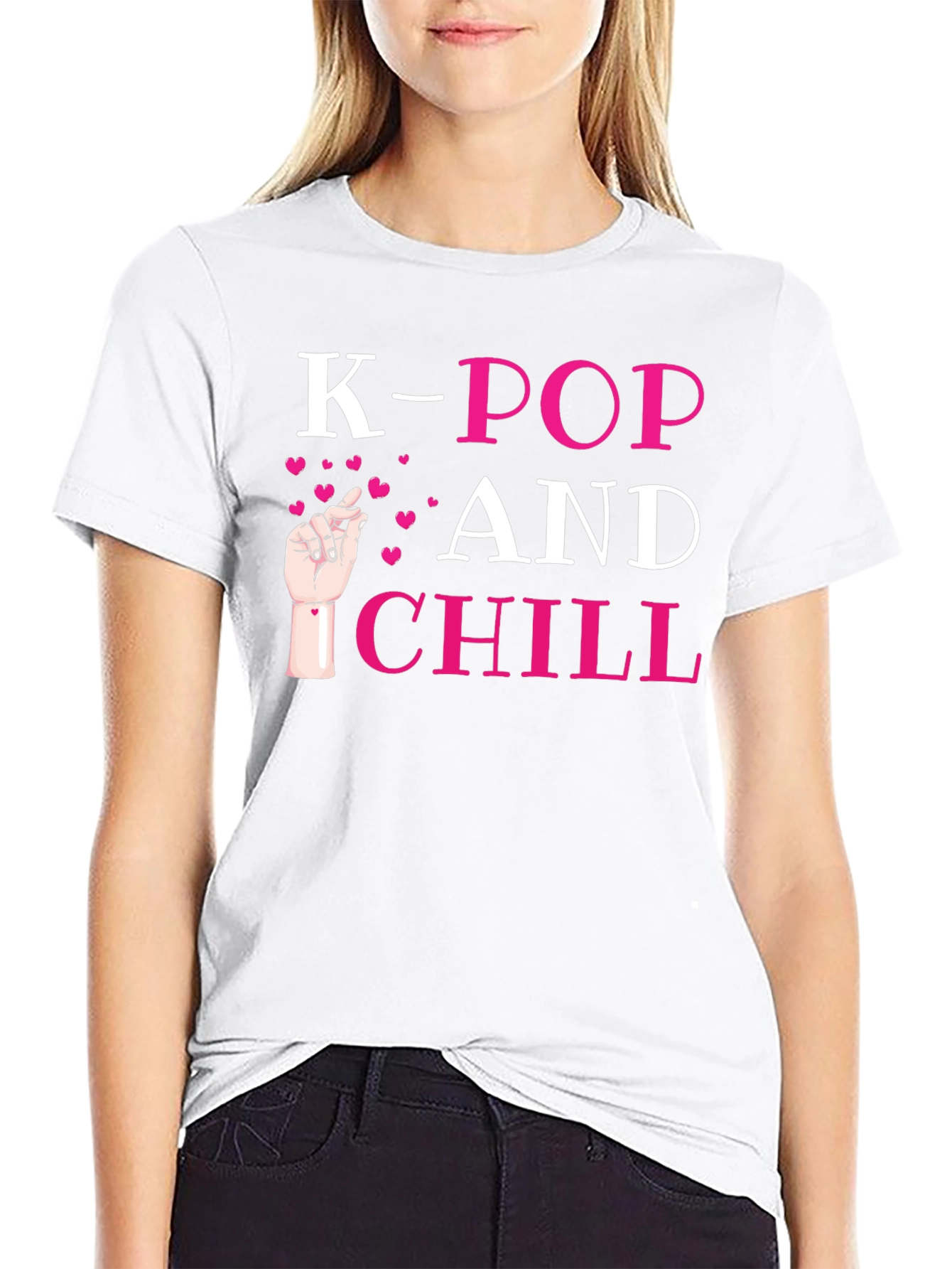 K-Pop and Chill Black T-Shirt