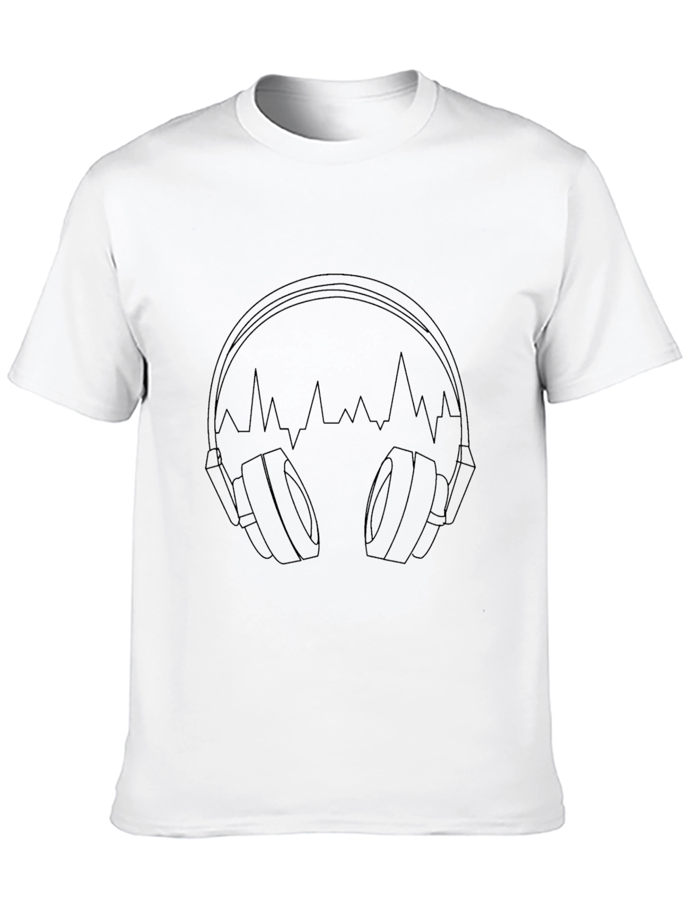 Headphones Graphic Tee - Music Lover Shirt