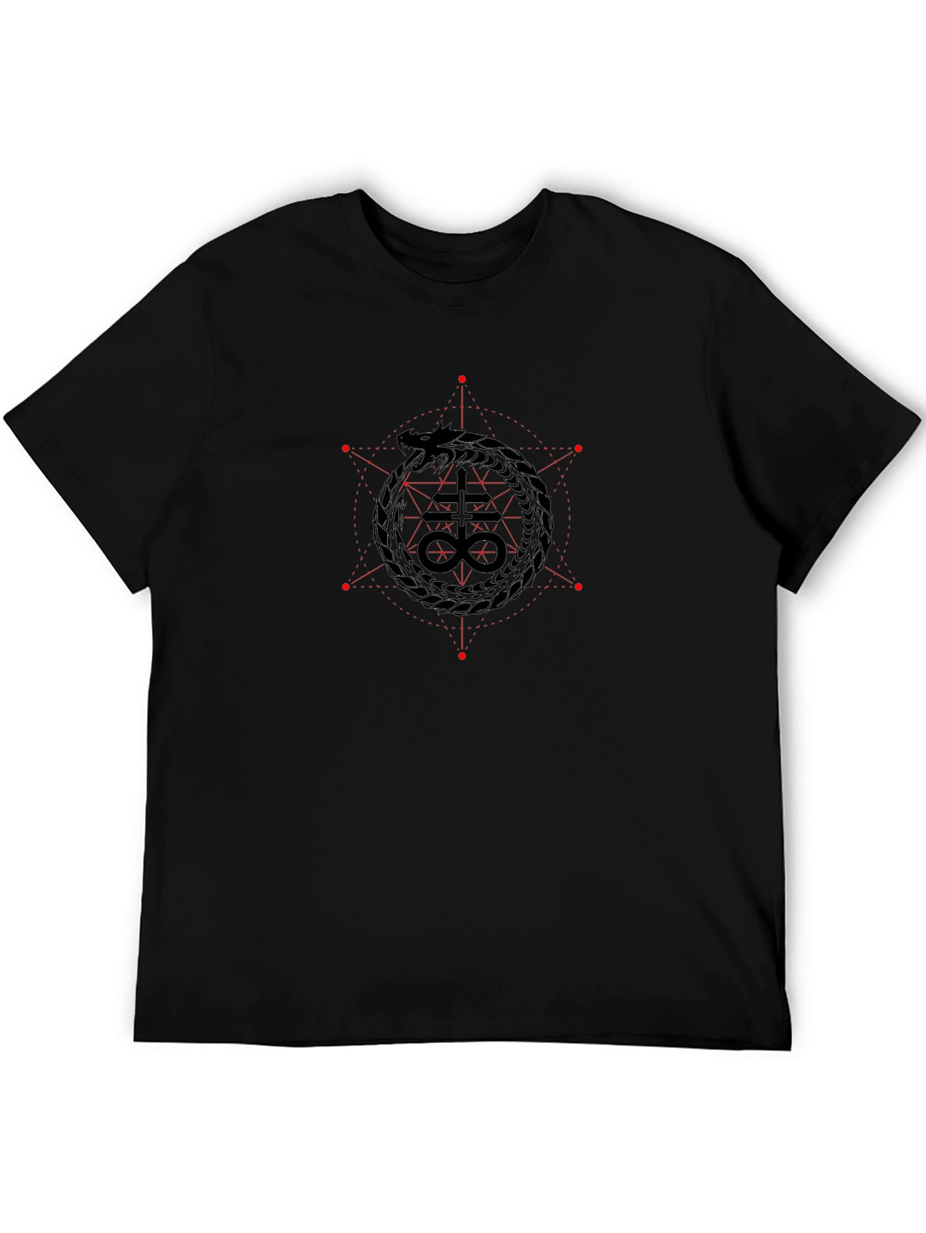 Ouroboros Leviathan Cross Black Graphic Tee