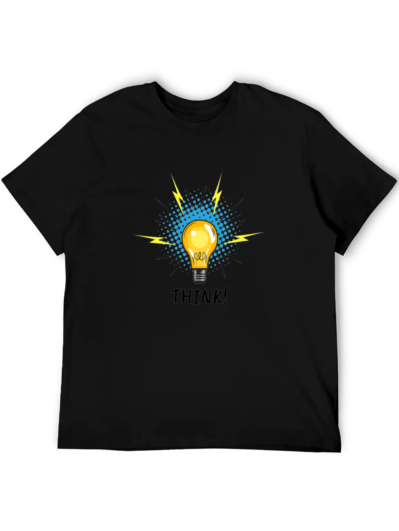 Think! Graphic Tee - Black Cotton T-Shirt