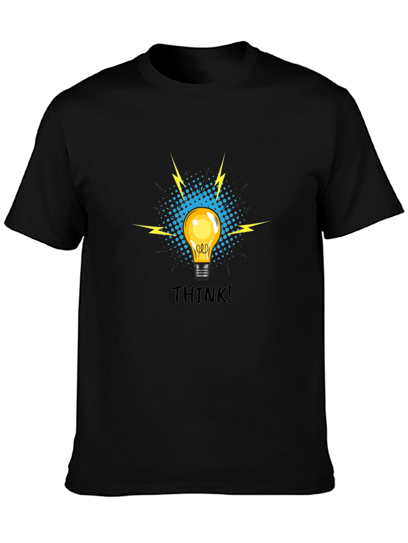 Think! Graphic Tee - Black Cotton T-Shirt