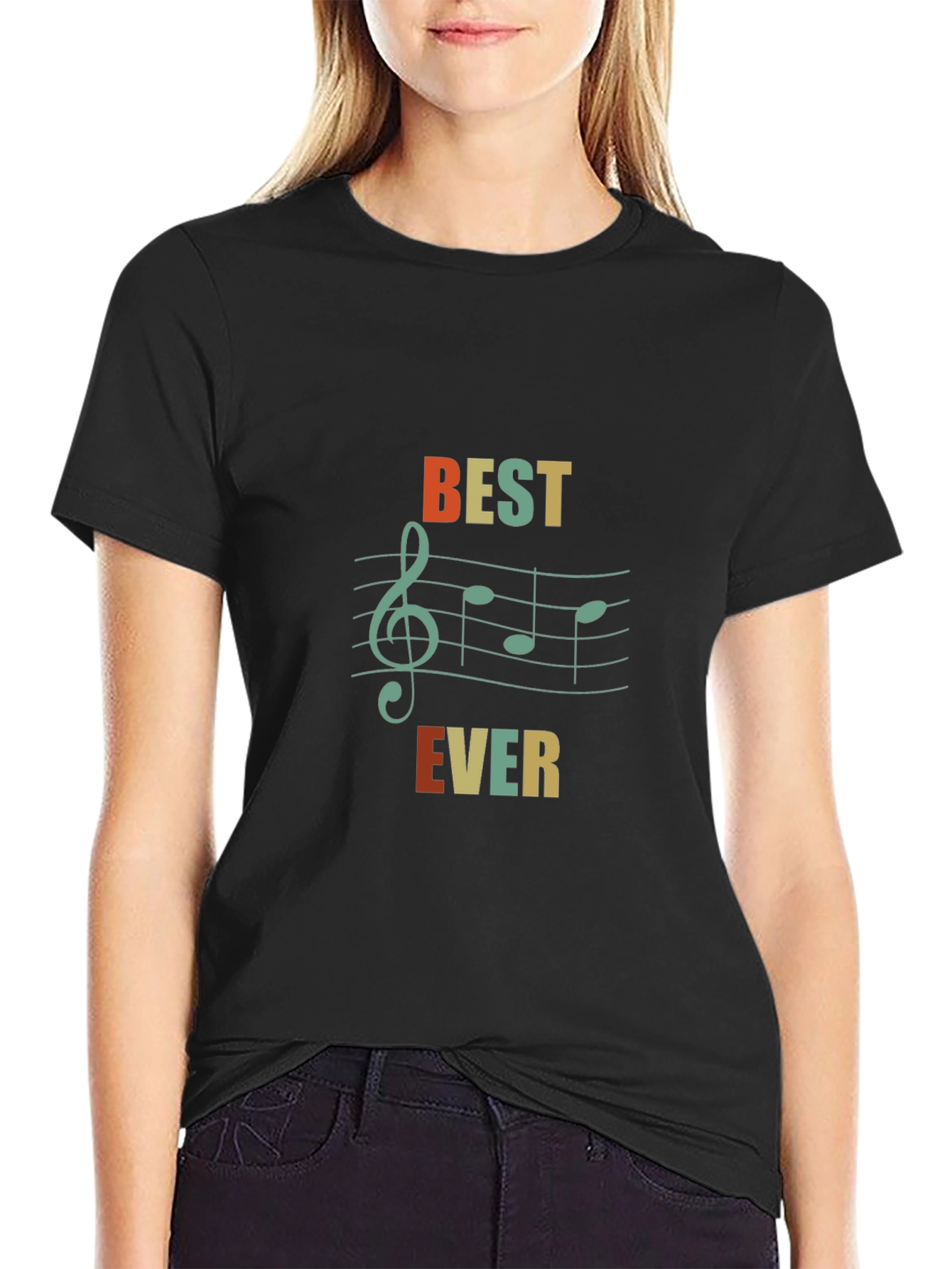 Best Ever Music Treble Clef Graphic T-Shirt