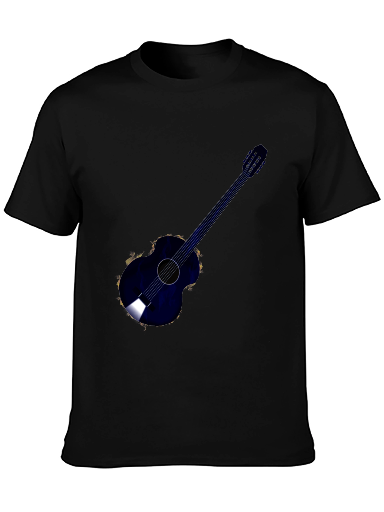 Acoustic Guitar Graphic Tee - Black