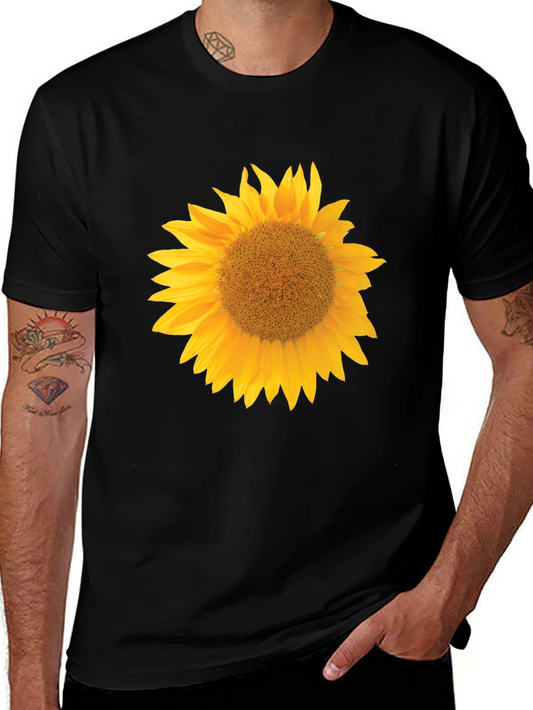 Sunflower Graphic T-Shirt - Black Cotton Tee
