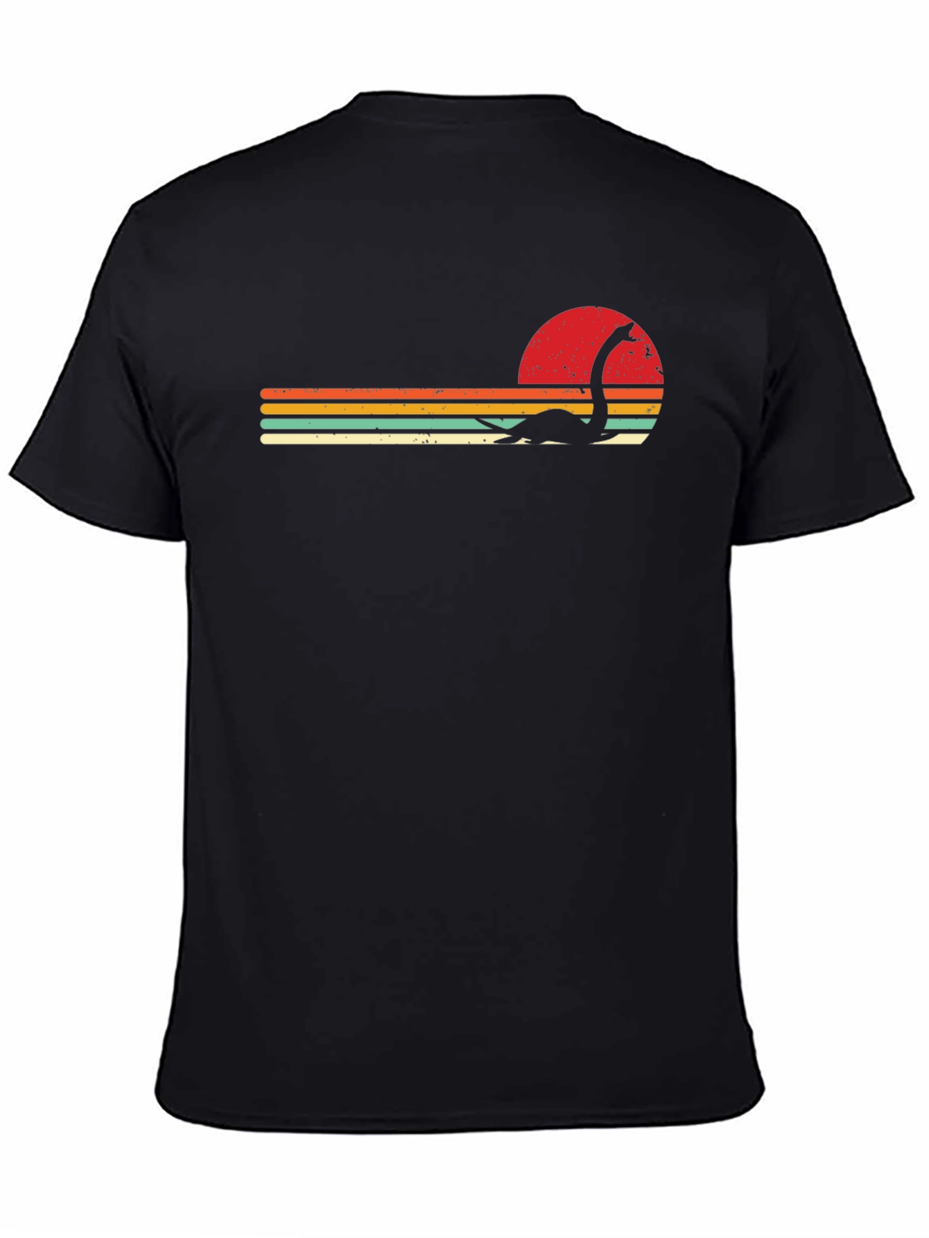 Retro Sunset Loch Ness Monster Graphic Tee
