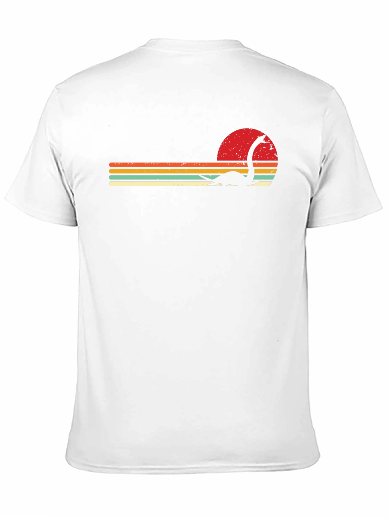 Retro Sunset Loch Ness Monster Graphic Tee
