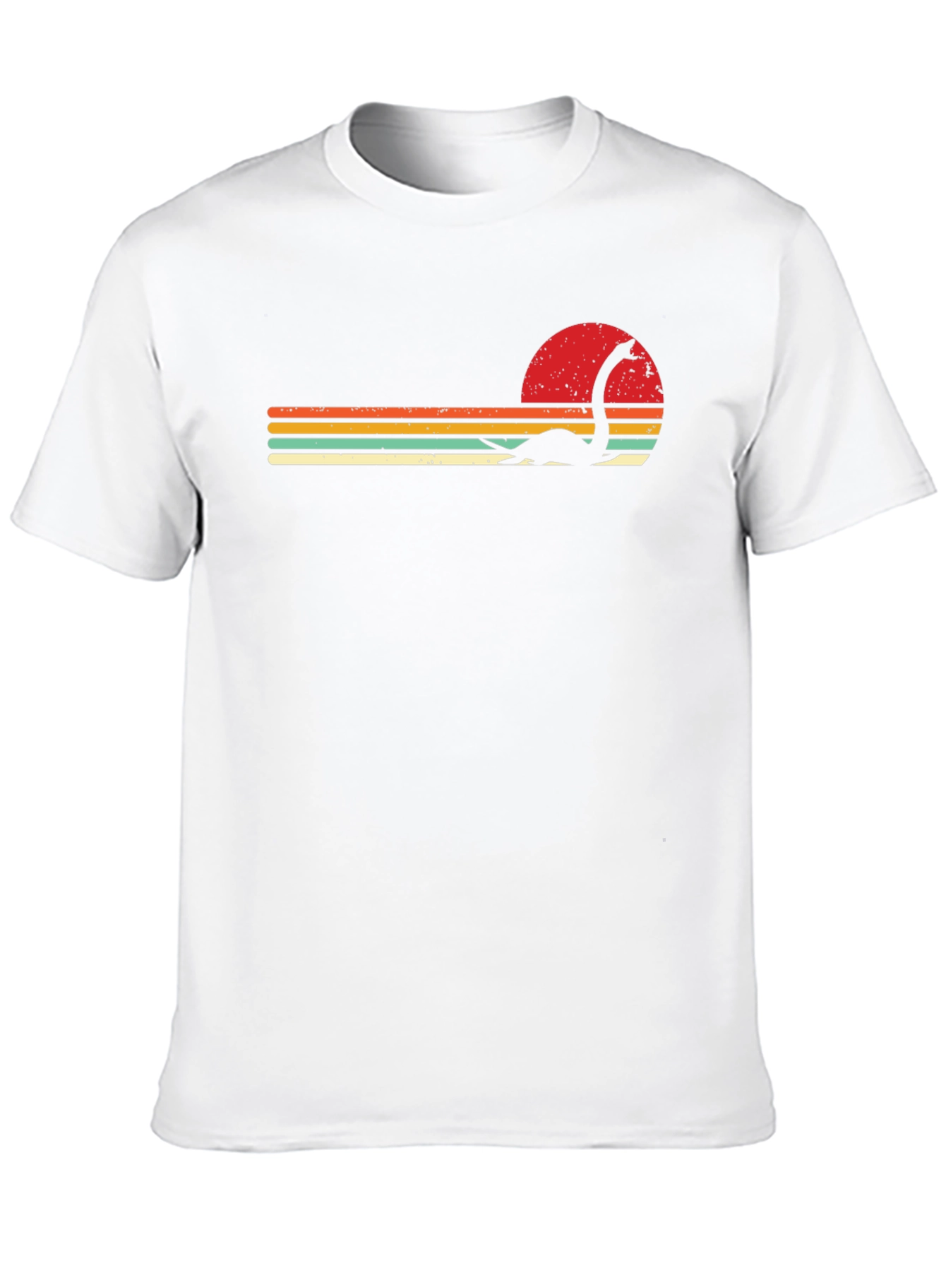Retro Sunset Loch Ness Monster Graphic Tee