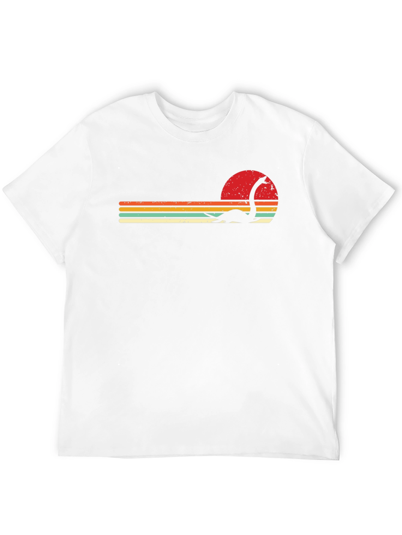 Retro Sunset Loch Ness Monster Graphic Tee