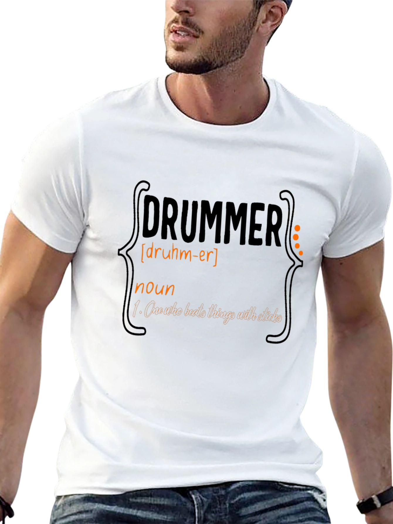 Drummer Definition Graphic Tee - Black