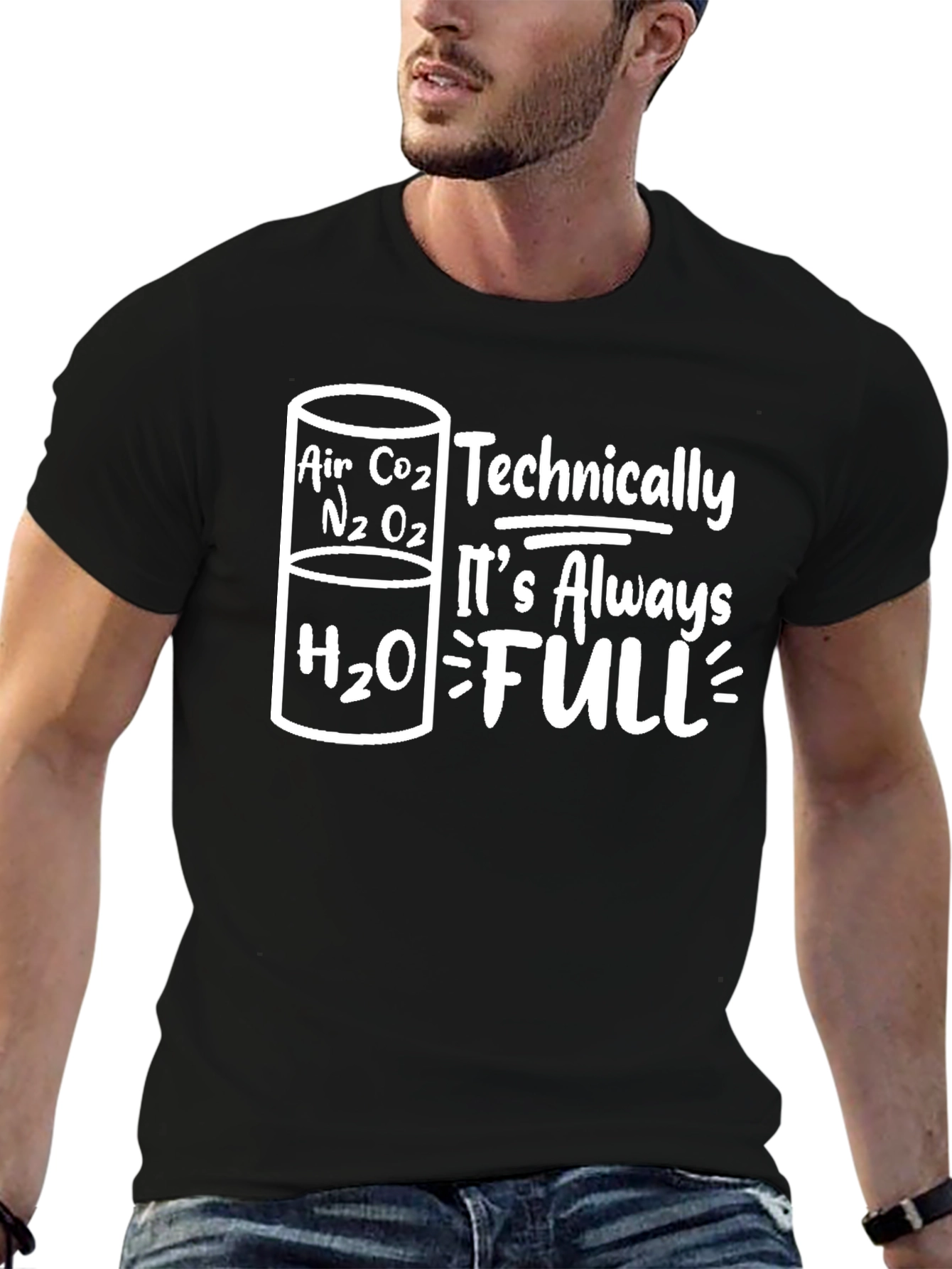 Funny Science T-Shirt - Always Full Chemistry Tee