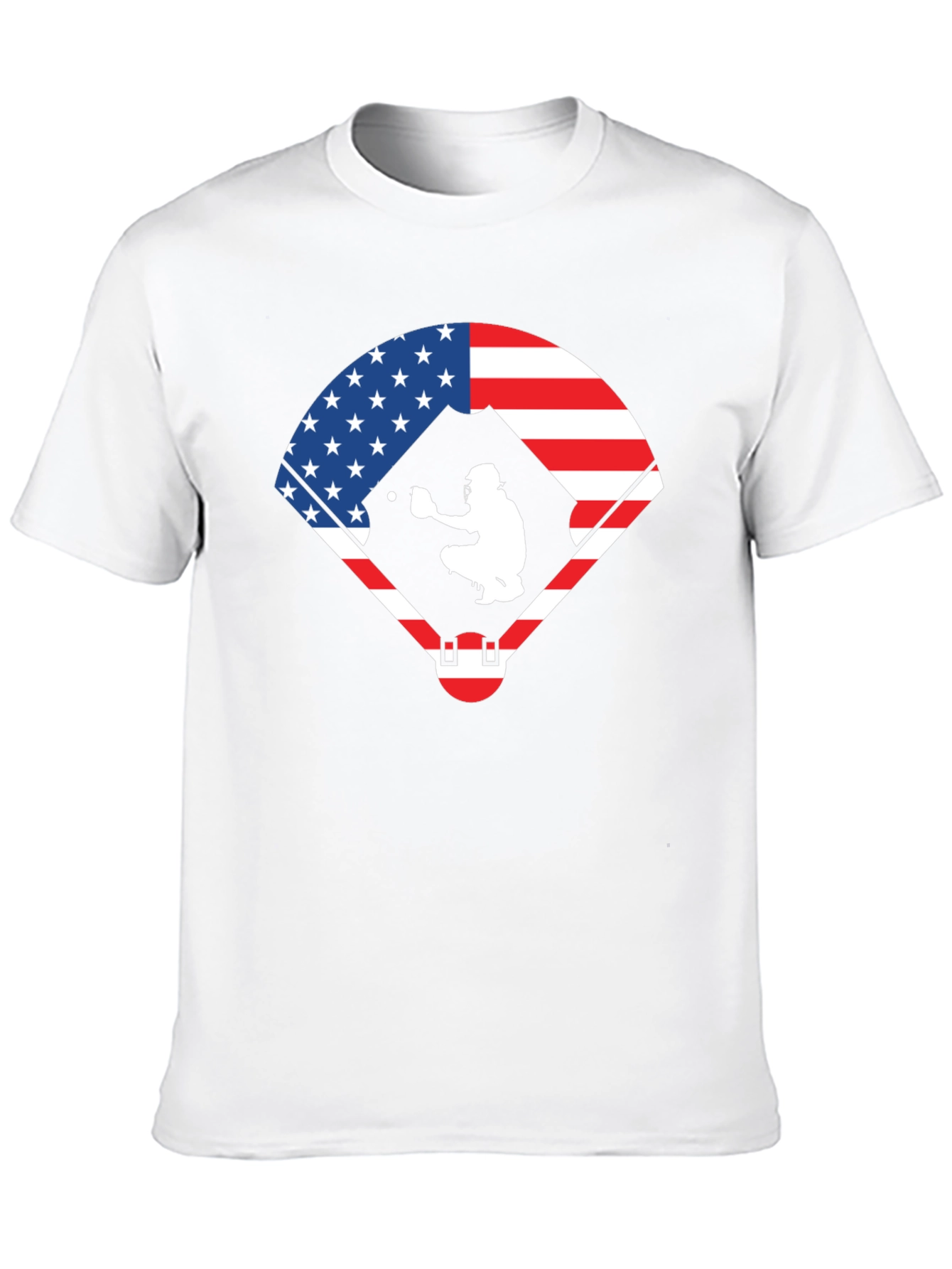 Patriotic Baseball Catcher T-Shirt