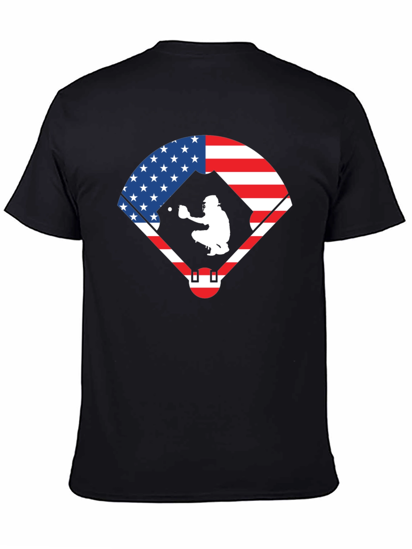 Patriotic Baseball Catcher T-Shirt