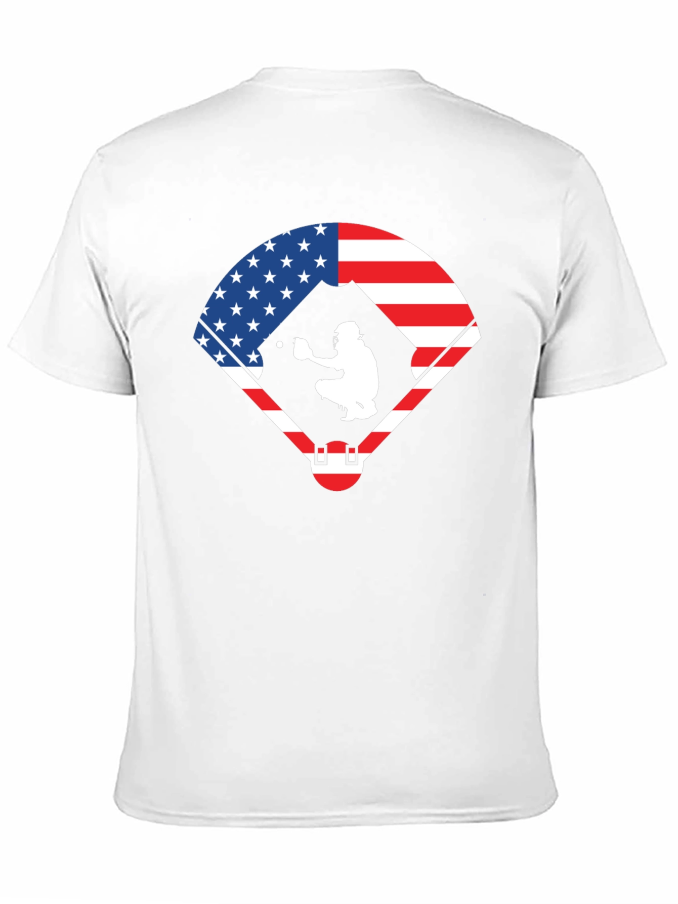 Patriotic Baseball Catcher T-Shirt