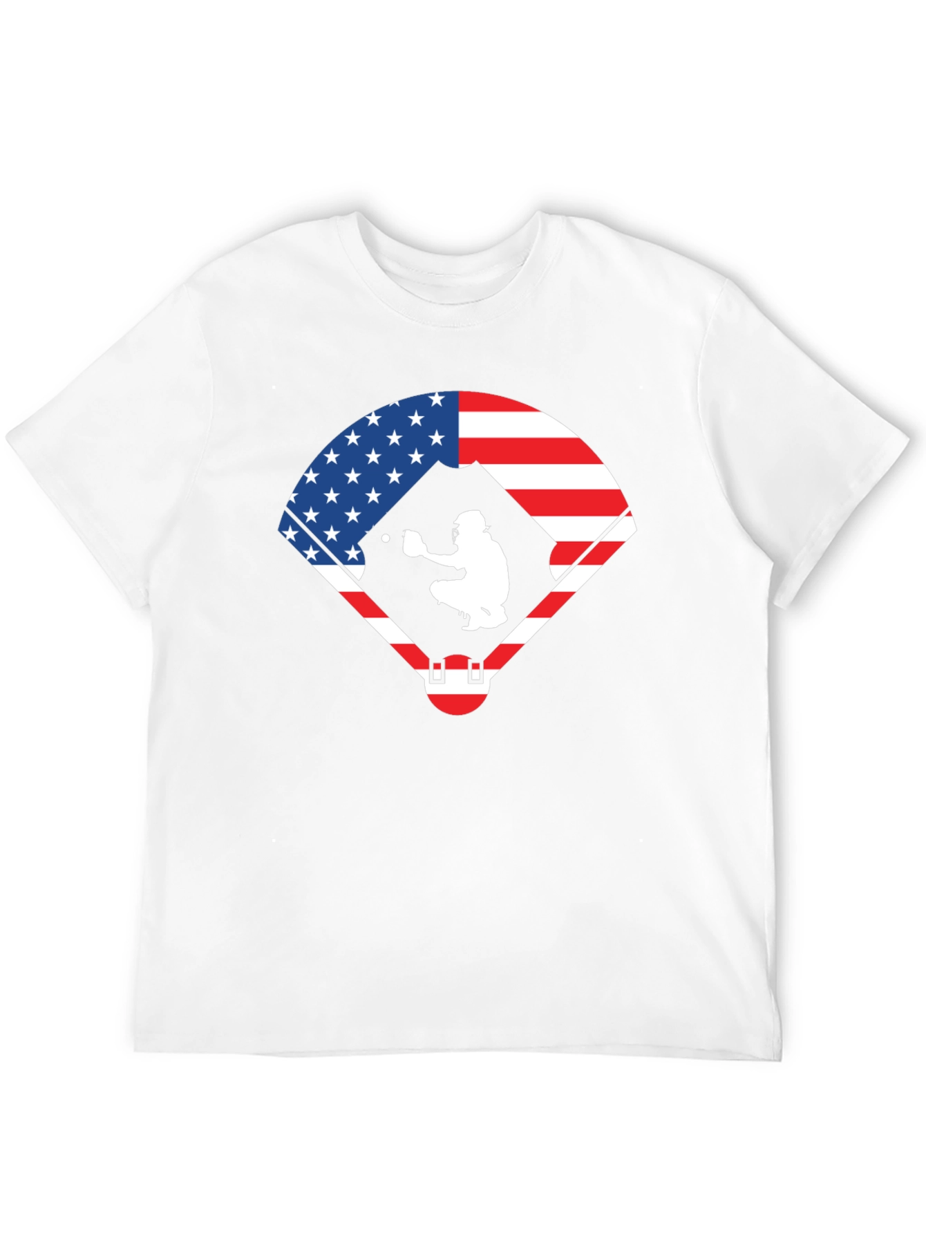 Patriotic Baseball Catcher T-Shirt