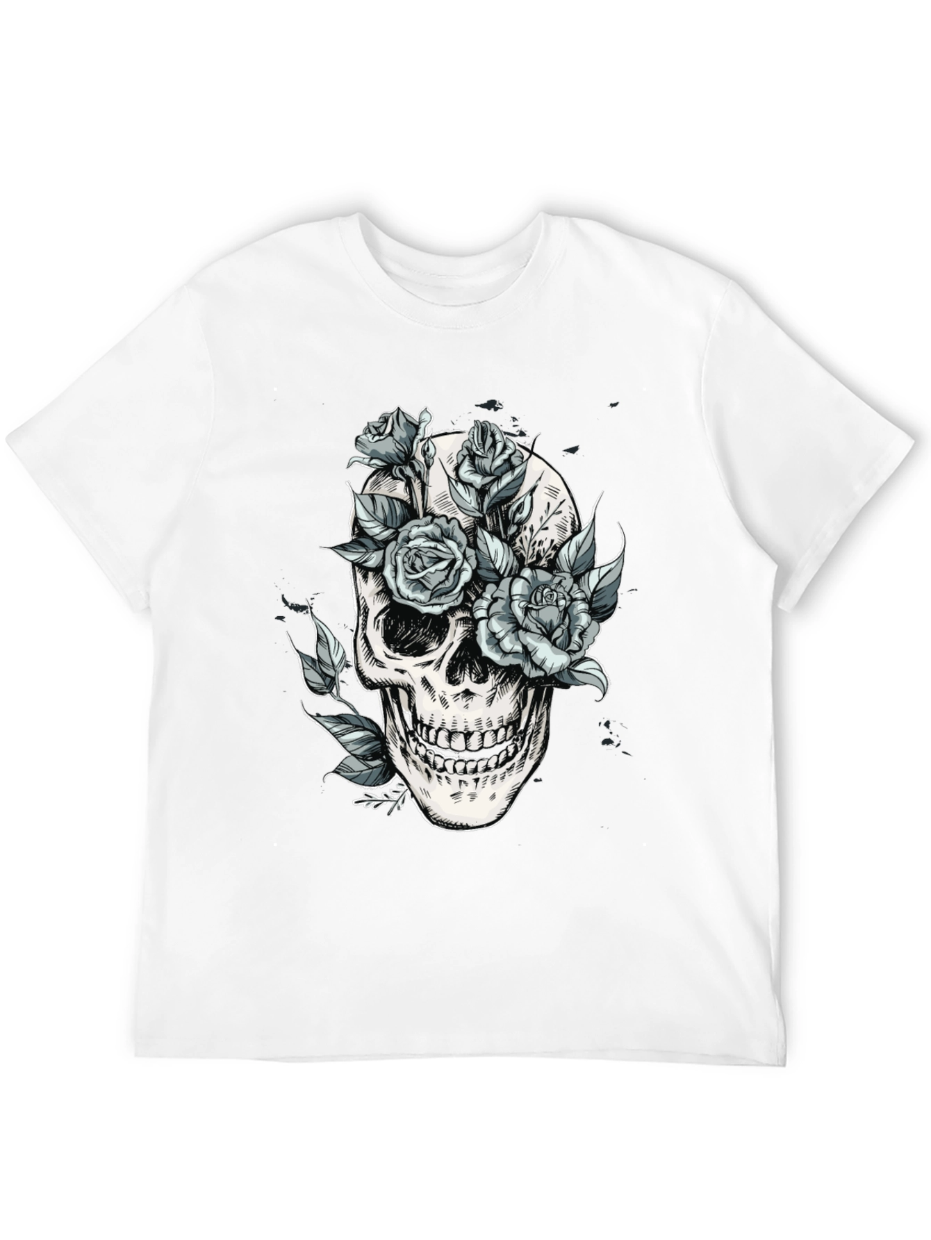 Skull & Roses Graphic Tee - Edgy Style