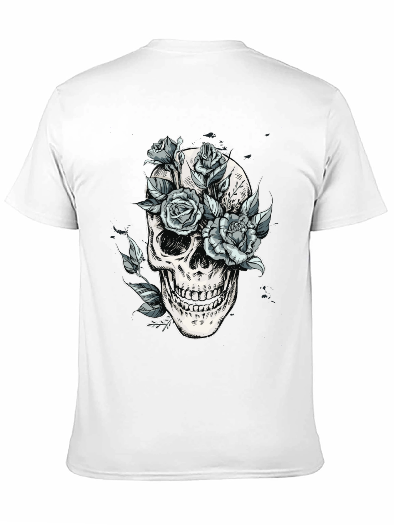 Skull & Roses Graphic Tee - Edgy Style