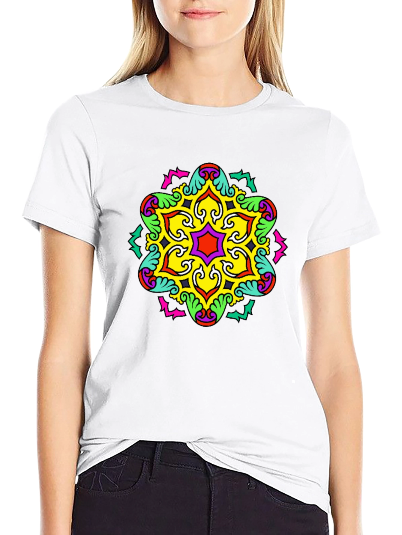 Bold Geometric Mandala Graphic Tee