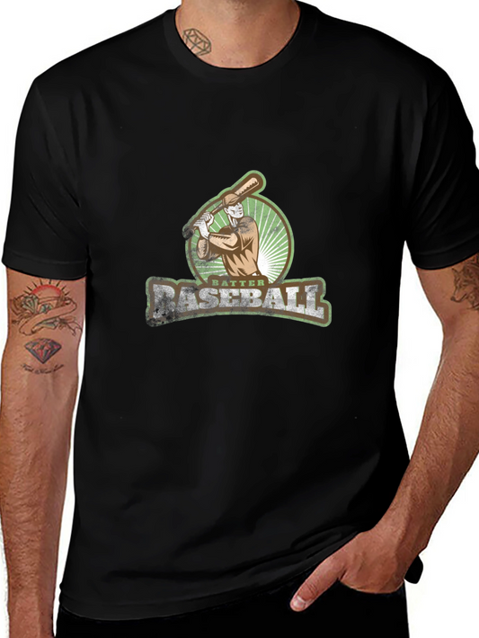 Batter Up Baseball Graphic Tee - Classic Black