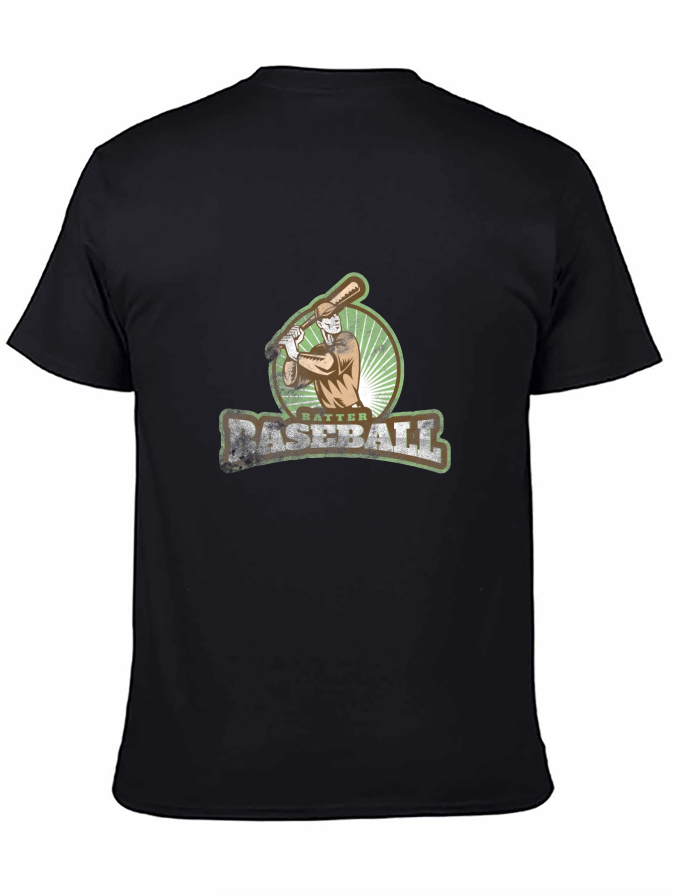 Batter Up Baseball Graphic Tee - Classic Black