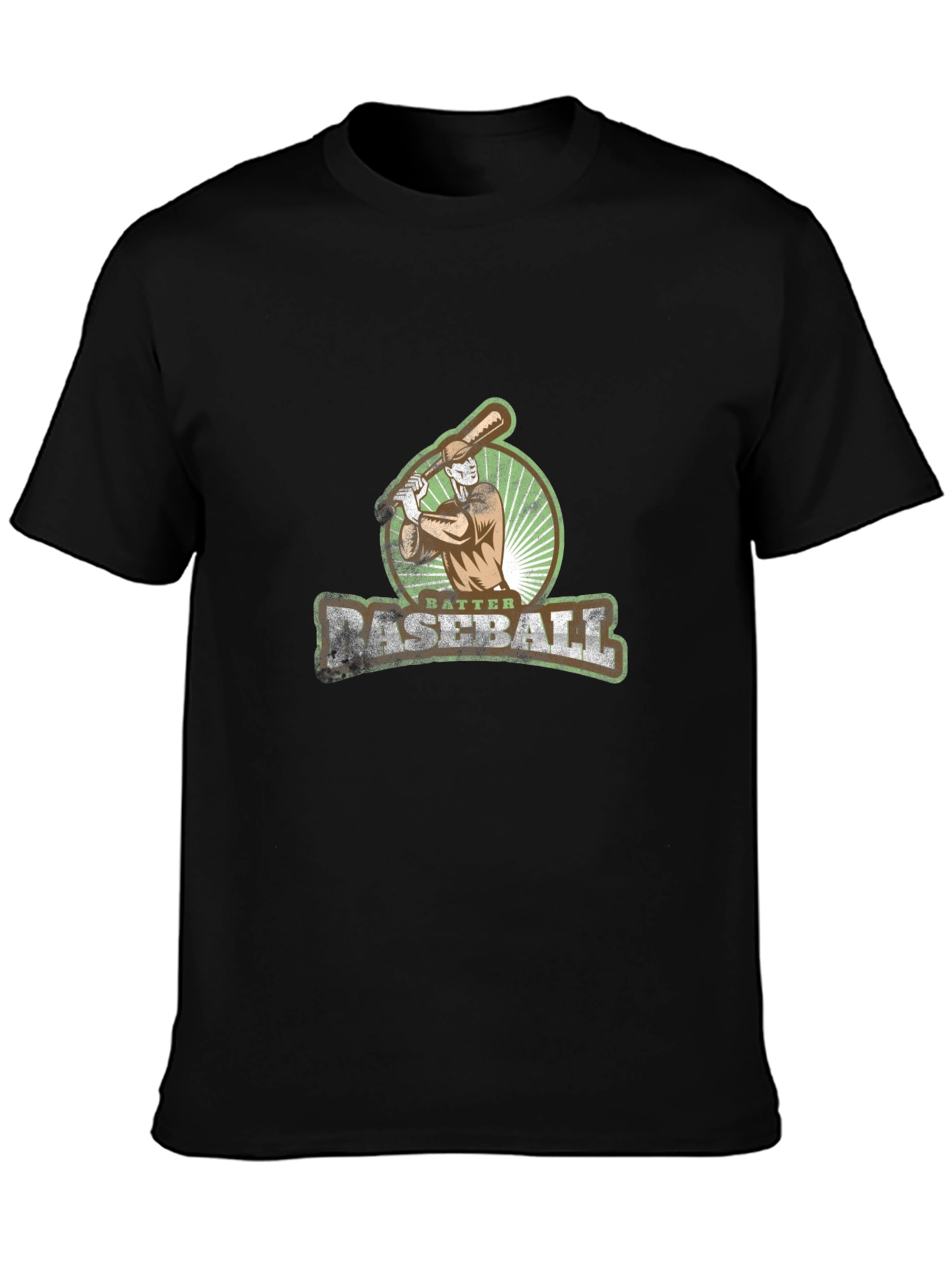 Batter Up Baseball Graphic Tee - Classic Black